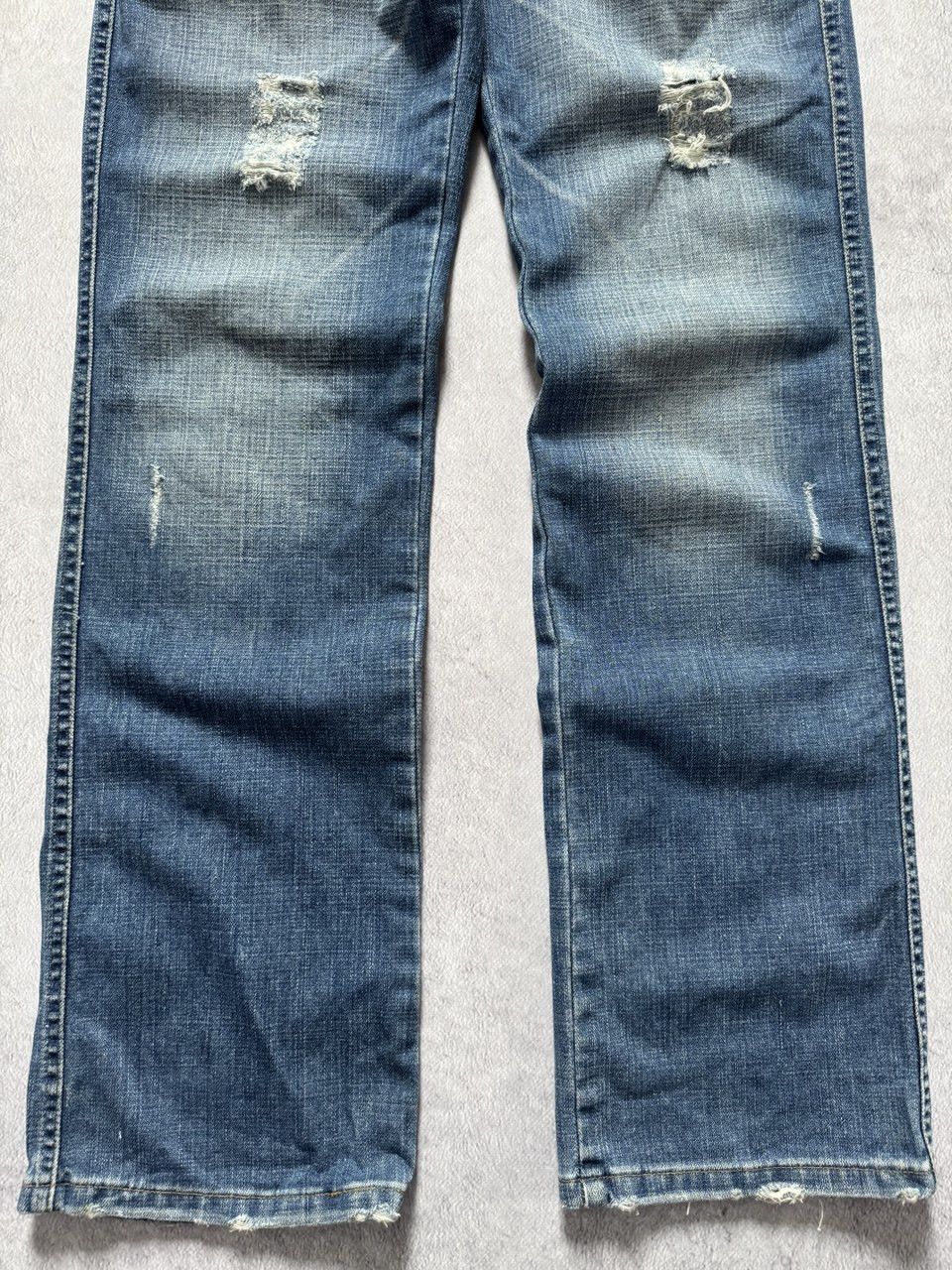 Vintage Gucci style GG embroidery patch flared low-rise jeans Size 28" / US 6 / IT 42 - 5 Thumbnail
