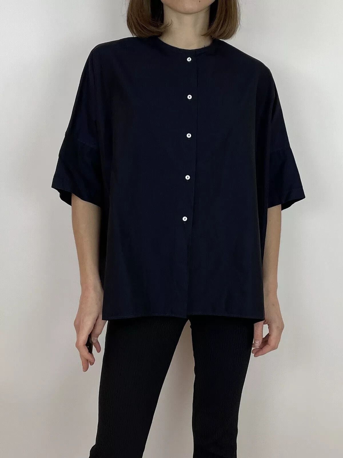 Other ASCIARI Cotton Button-Up Shirt Top Blue Size 1 Size M / US 6-8 / IT 42-44 - 4 Thumbnail