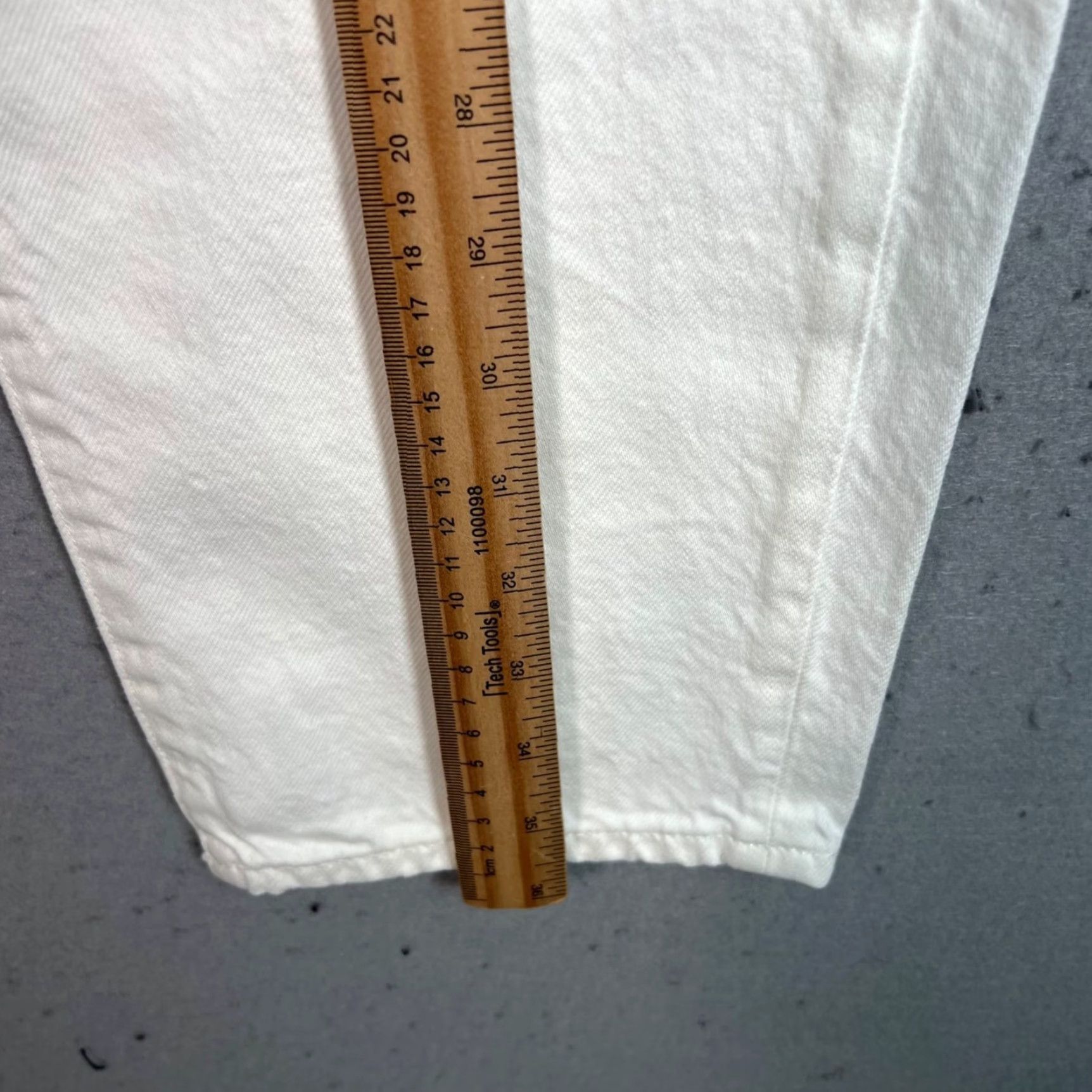 Edwin Edwin Womens Jeans White Crop 25in Inseam Straight Denim 100% Cotton High Rise 31 Regular 5-Pocket Vintage: No Size 24" / US 00 / IT 34 - 7 Thumbnail