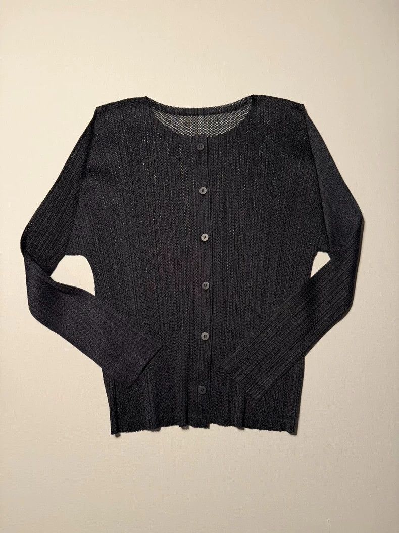 Issey Miyake issey miyake size:3 Black knitted cardigan Size XXS / US 00 / IT 34 - 2 Thumbnail