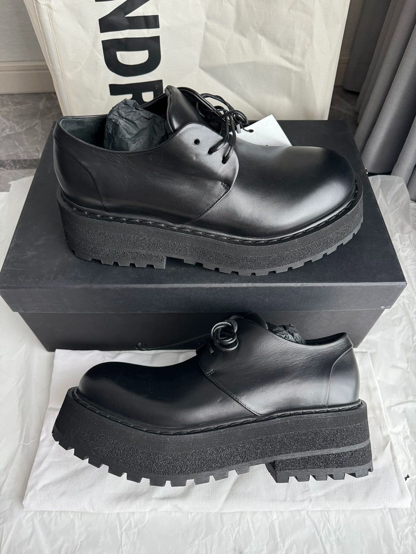 Marsell Marsell MM4241 Black Derby 40 Size US 7 / EU 40 - 6 Thumbnail