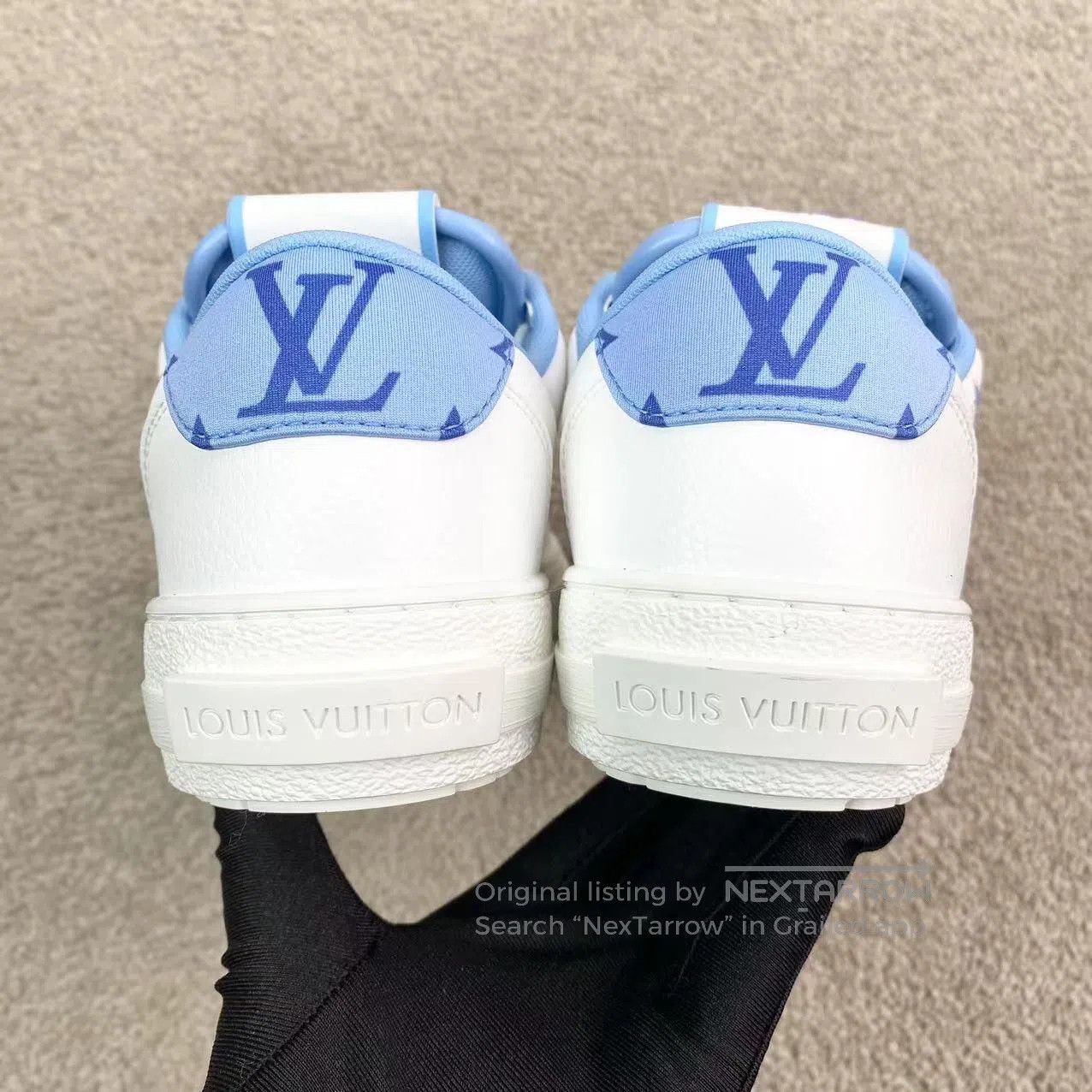 Louis Vuitton Louis Vuitton White and blue side logo board shoes| Size US 4.5 / IT 34.5 - 7 Thumbnail