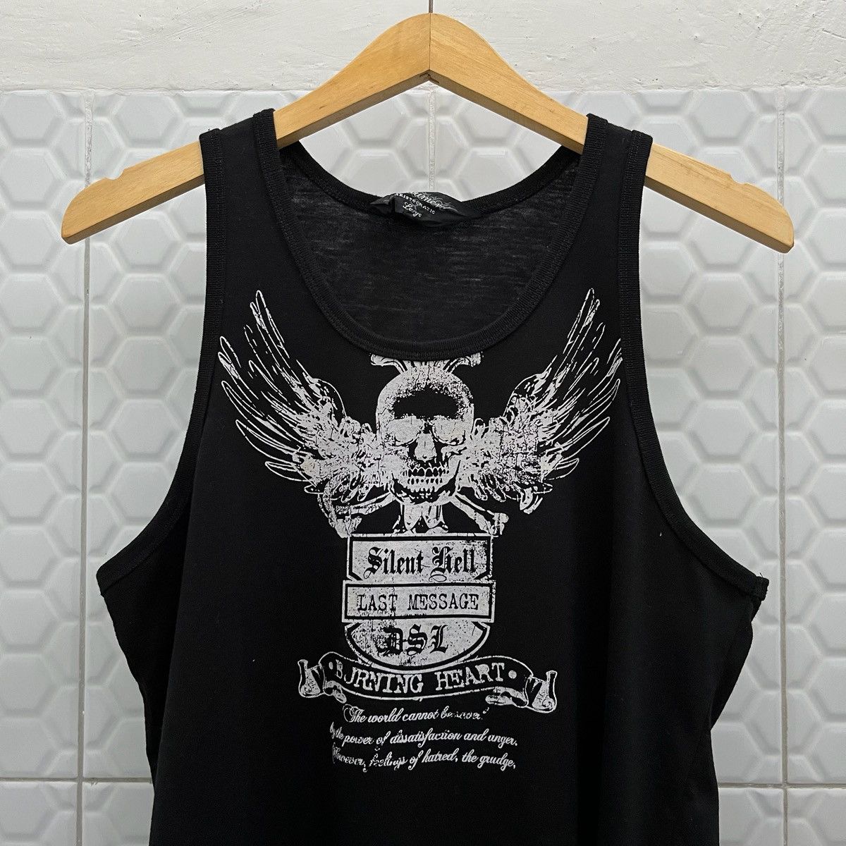 If Six Was Nine × Japanese Brand × Le Grande Bleu (L.G.B.) 💀LASTDROP💀 Japanese Skull Poem Tank Top Size US L / EU 52-54 / 3 - 2 Thumbnail