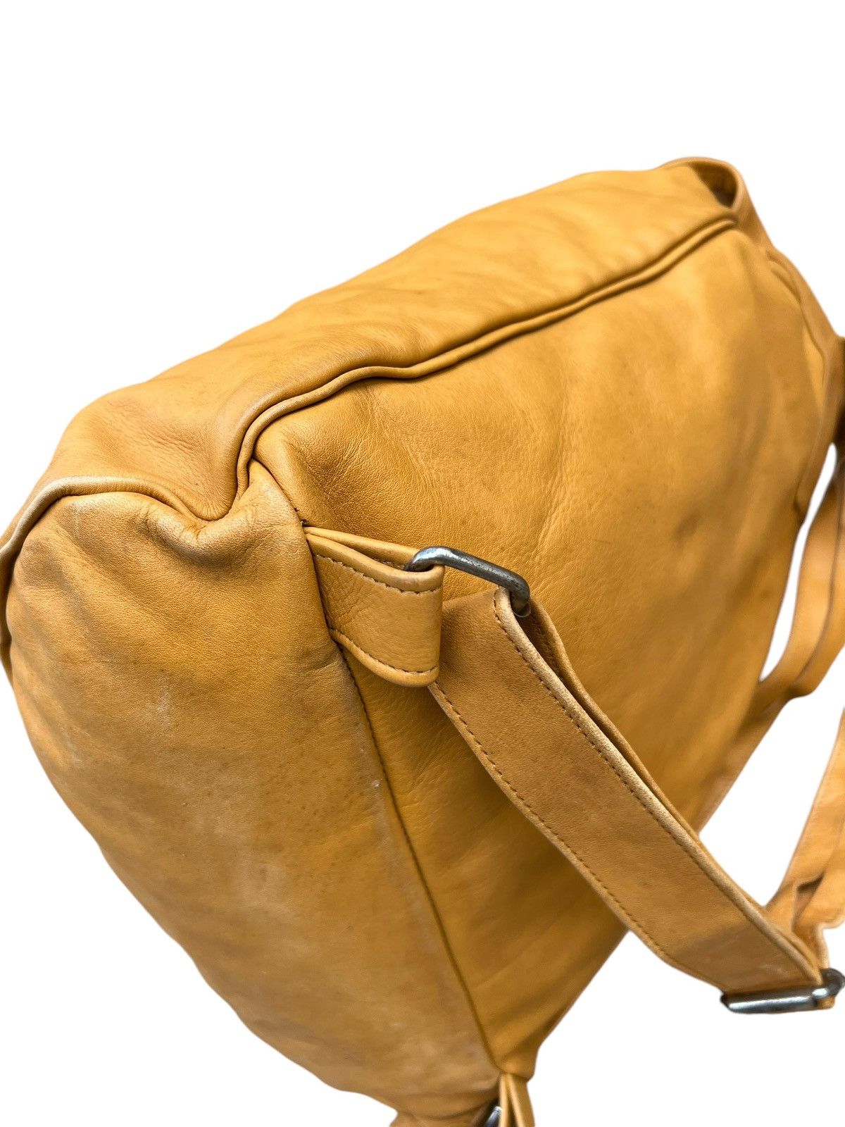 Leather Vintage Unknown Japan Brand Patina Leather Backpack Bag Size ONE SIZE - 13 Thumbnail