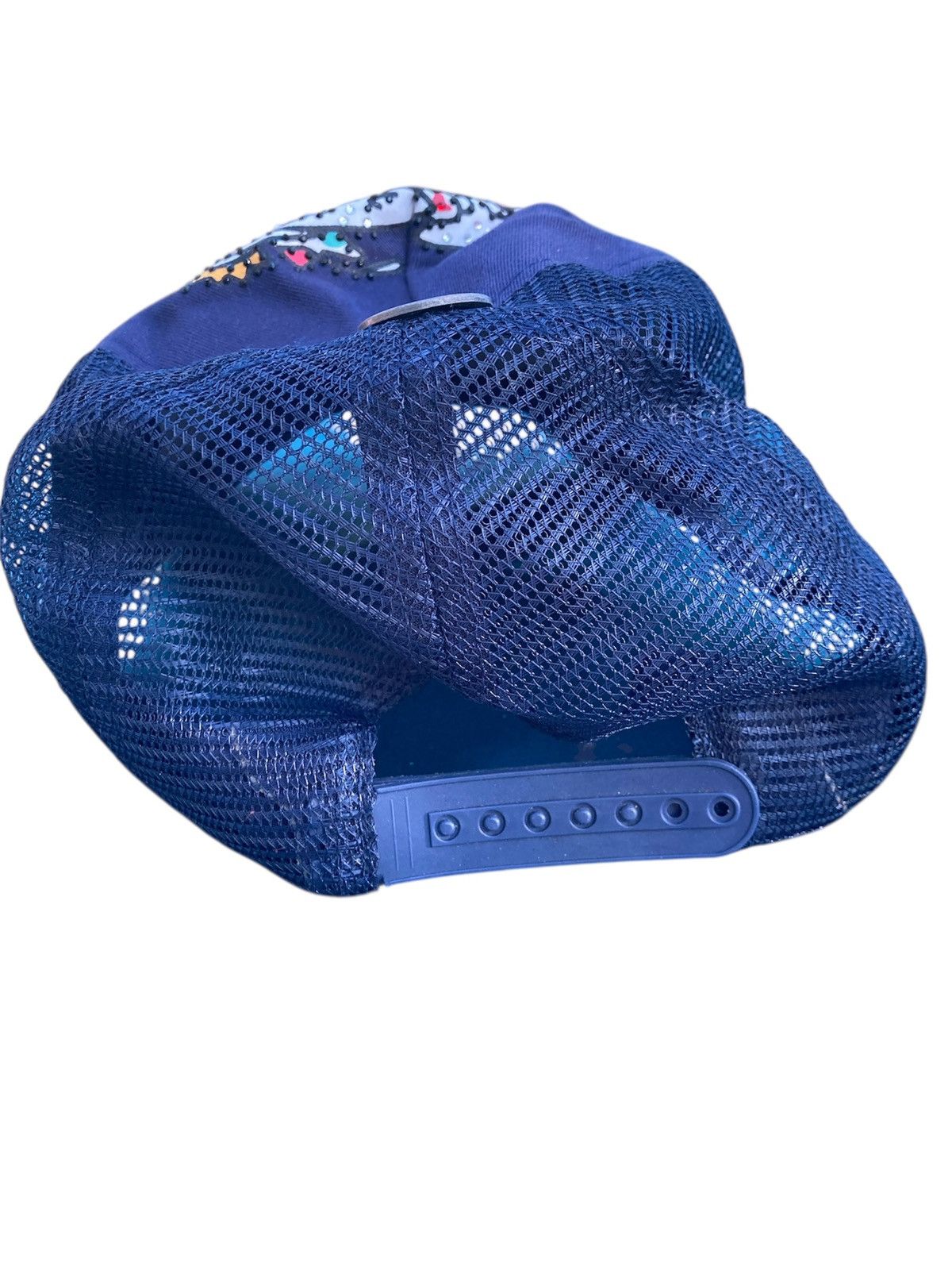 Ed Hardy VINTAGE Ed Hardy navy and blue skull cap with SWAG STICKER Size ONE SIZE - 4 Thumbnail