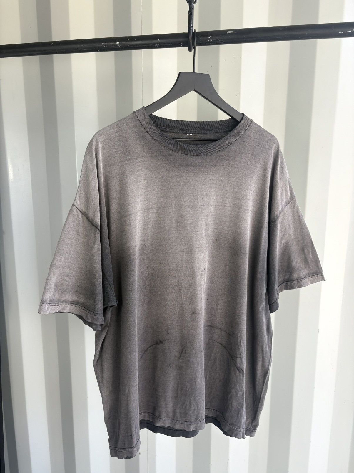 Thrashed Blank Faded Distressed Shirt GRUNGE Band