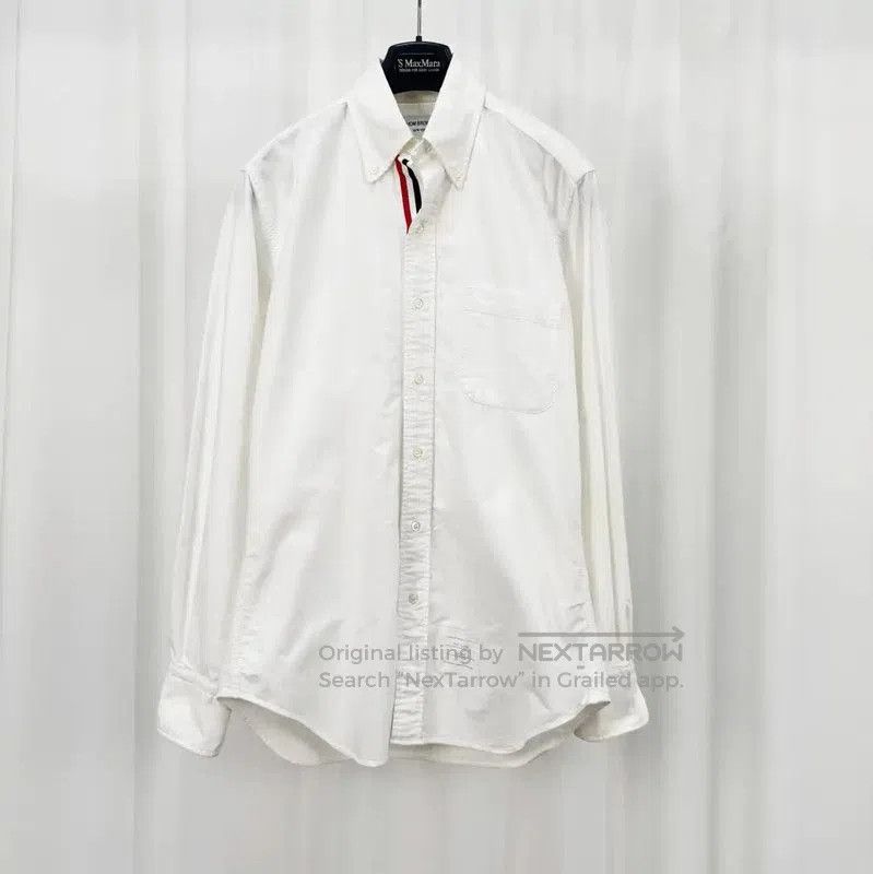 Other Thom Browne White Striped Long Sleeve Shirt . Size US M / EU 48-50 / 2 - 1 Thumbnail