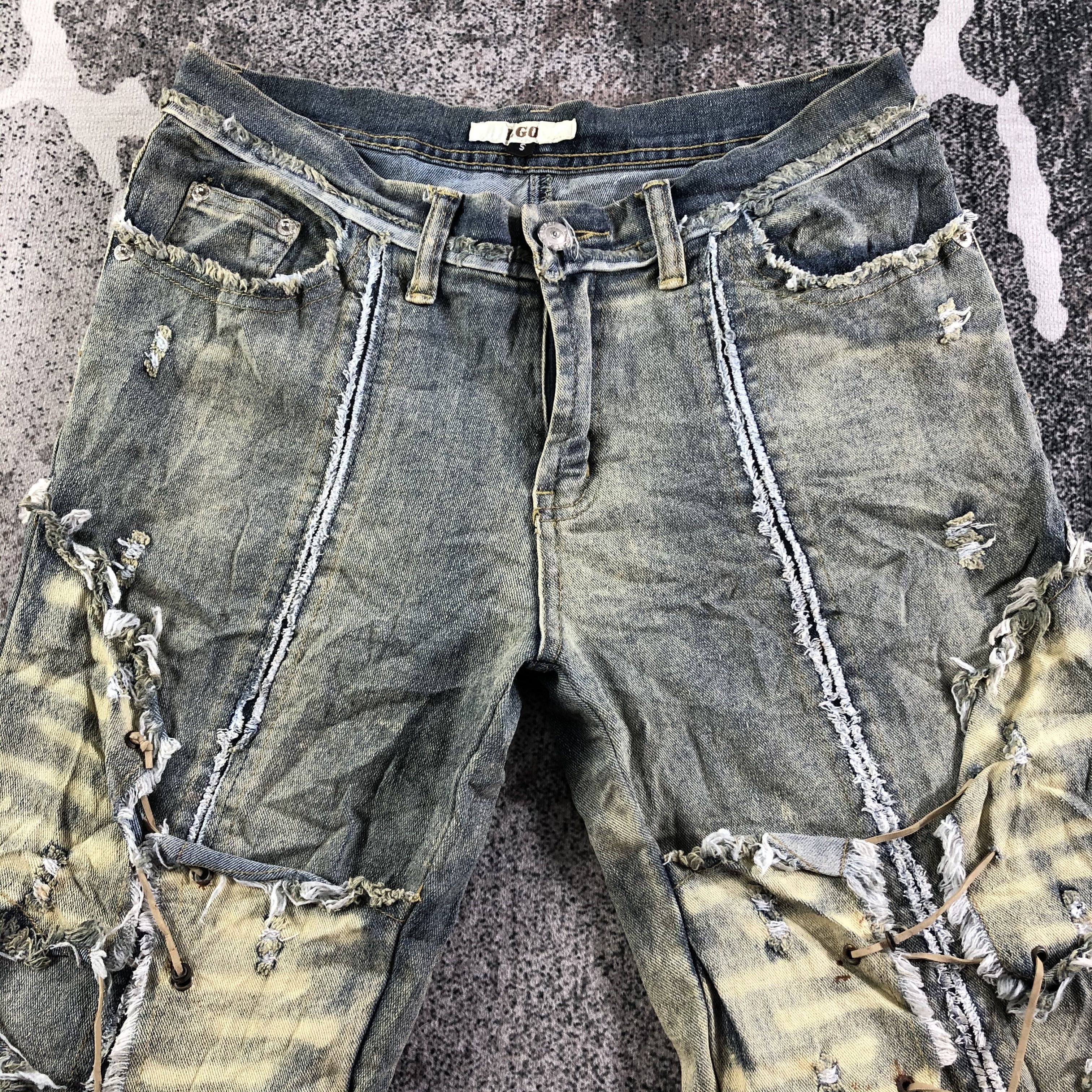 If Six Was Nine Japanese Flared Jeans Bootcut Denim KJ3097 Size US 28 / EU 44 - 3 Thumbnail