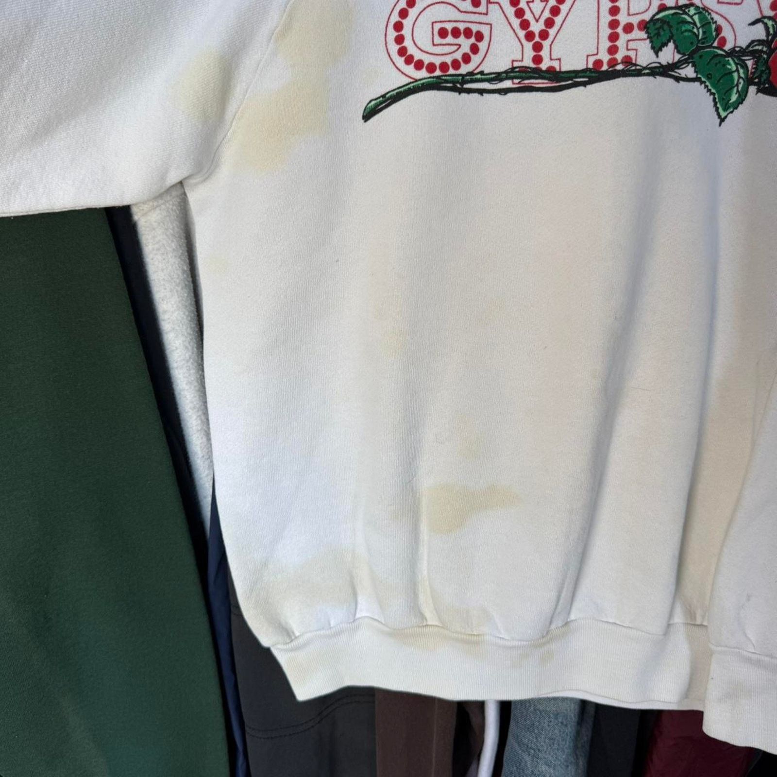 Other Vintage 90s Gypsy Rose Sweatshirt White Size US L / EU 52-54 / 3 - 6 Thumbnail