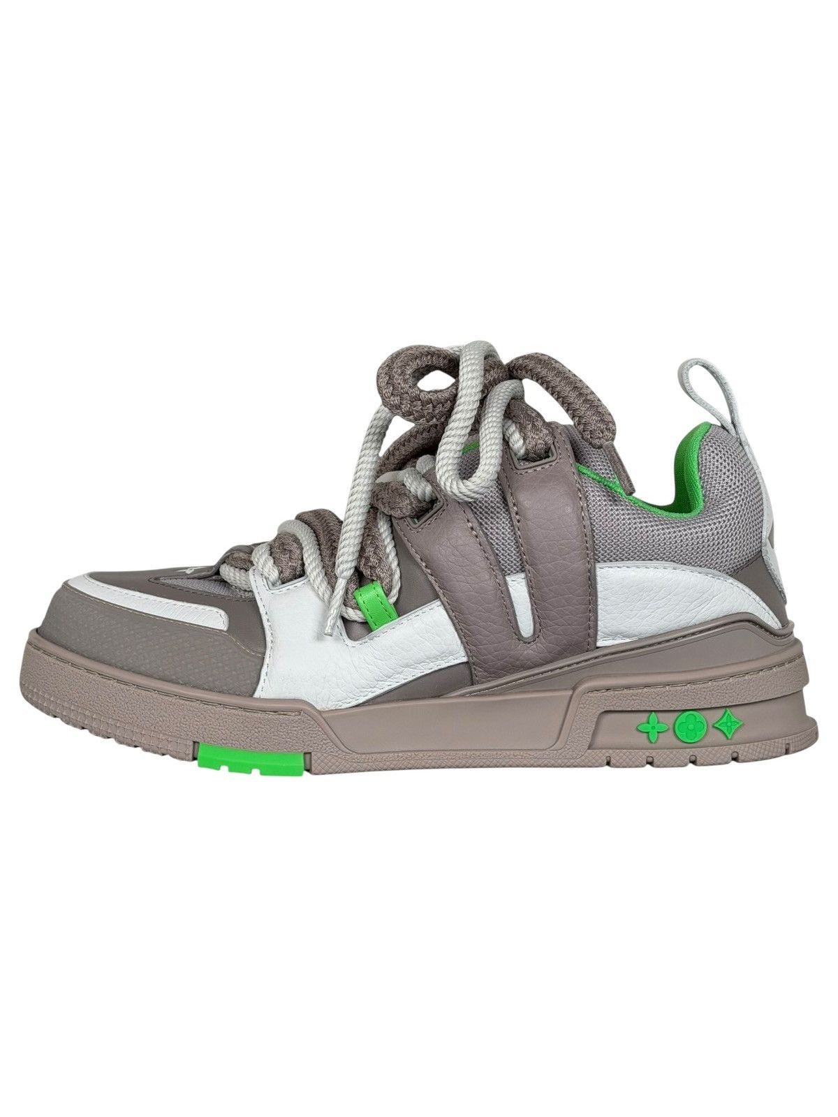 Louis Vuitton Louis Vuitton Grey Green LV Skate Sneakers Size US 7 / EU 40 - 4 Thumbnail