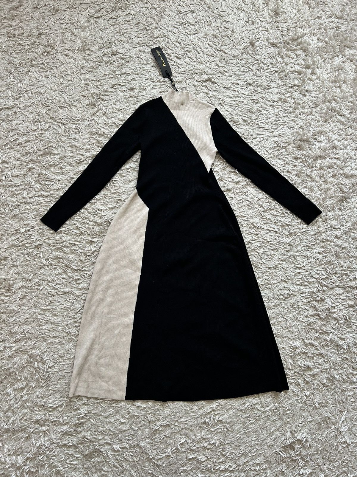 Designer Luxury Phase-Eight Julie Knitted Colourblock Midaxi Dress Size M / US 6-8 / IT 42-44 - 7 Thumbnail