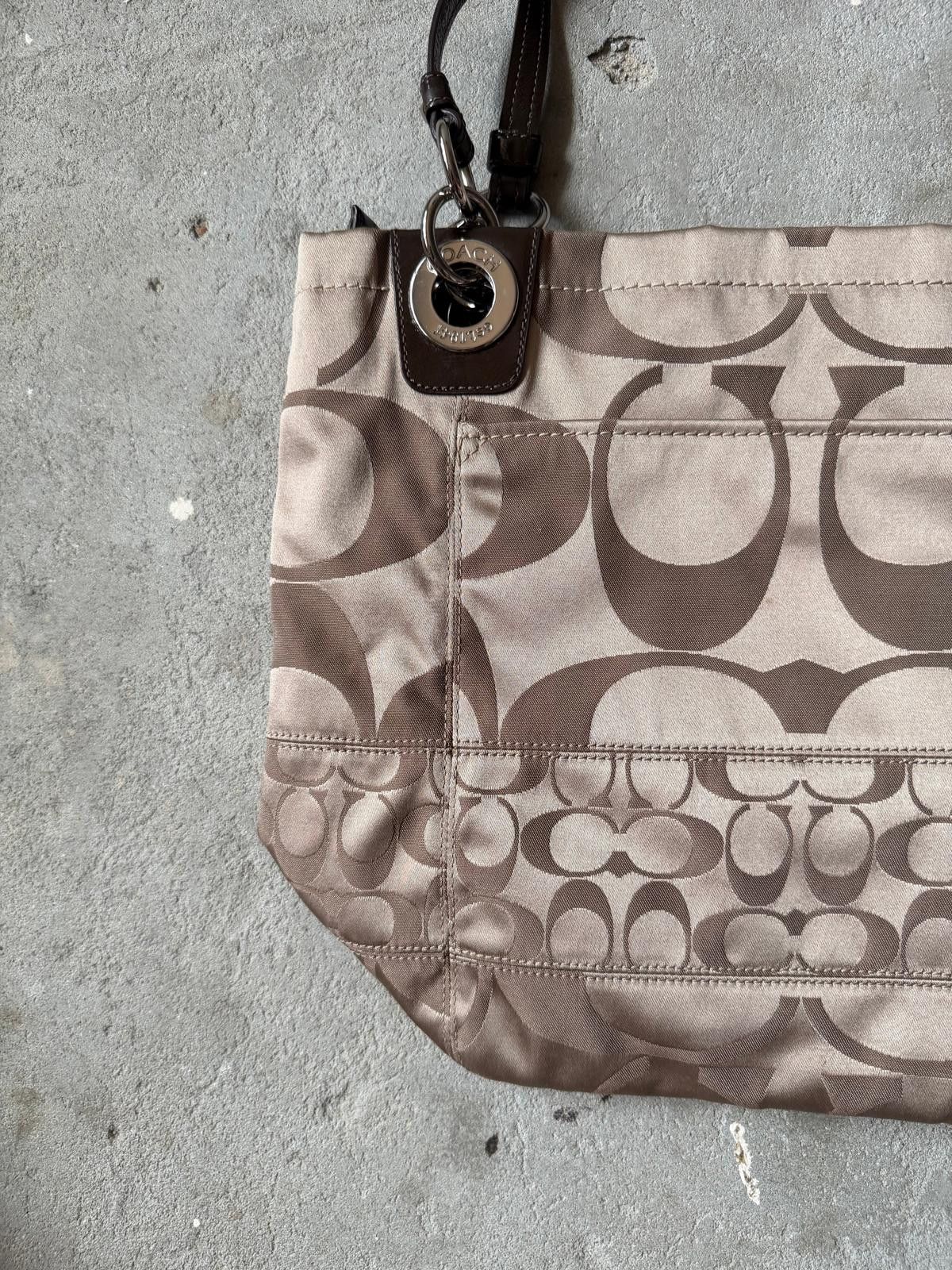 Coach Coach Signature Multi Pattern Tote Bag Beige Size ONE SIZE - 5 Thumbnail