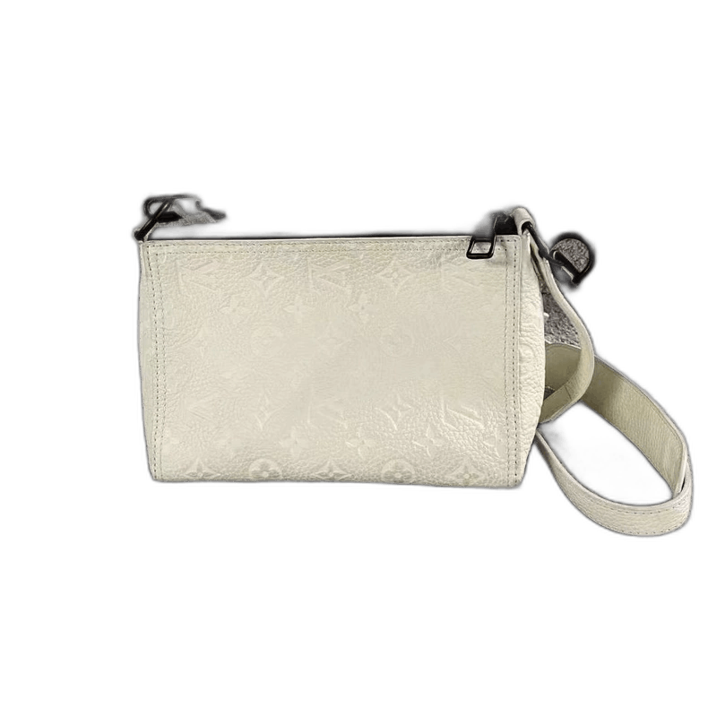 Louis Vuitton Louis Vuitton White Embossed Logo Messenger Bag Size ONE SIZE - 1 Thumbnail