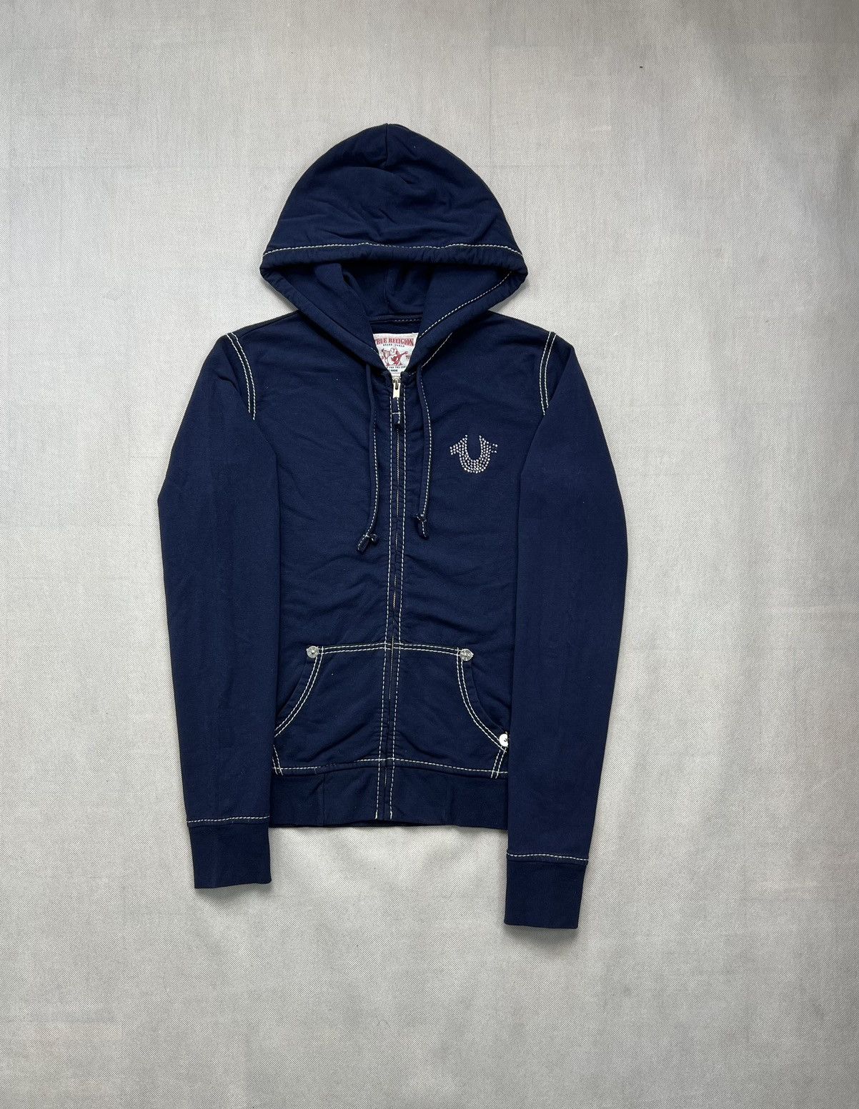 True Religion Hoodie True Religion Diamond Logo Zipped Brand Size L / US 10 / IT 46 - 1 Thumbnail