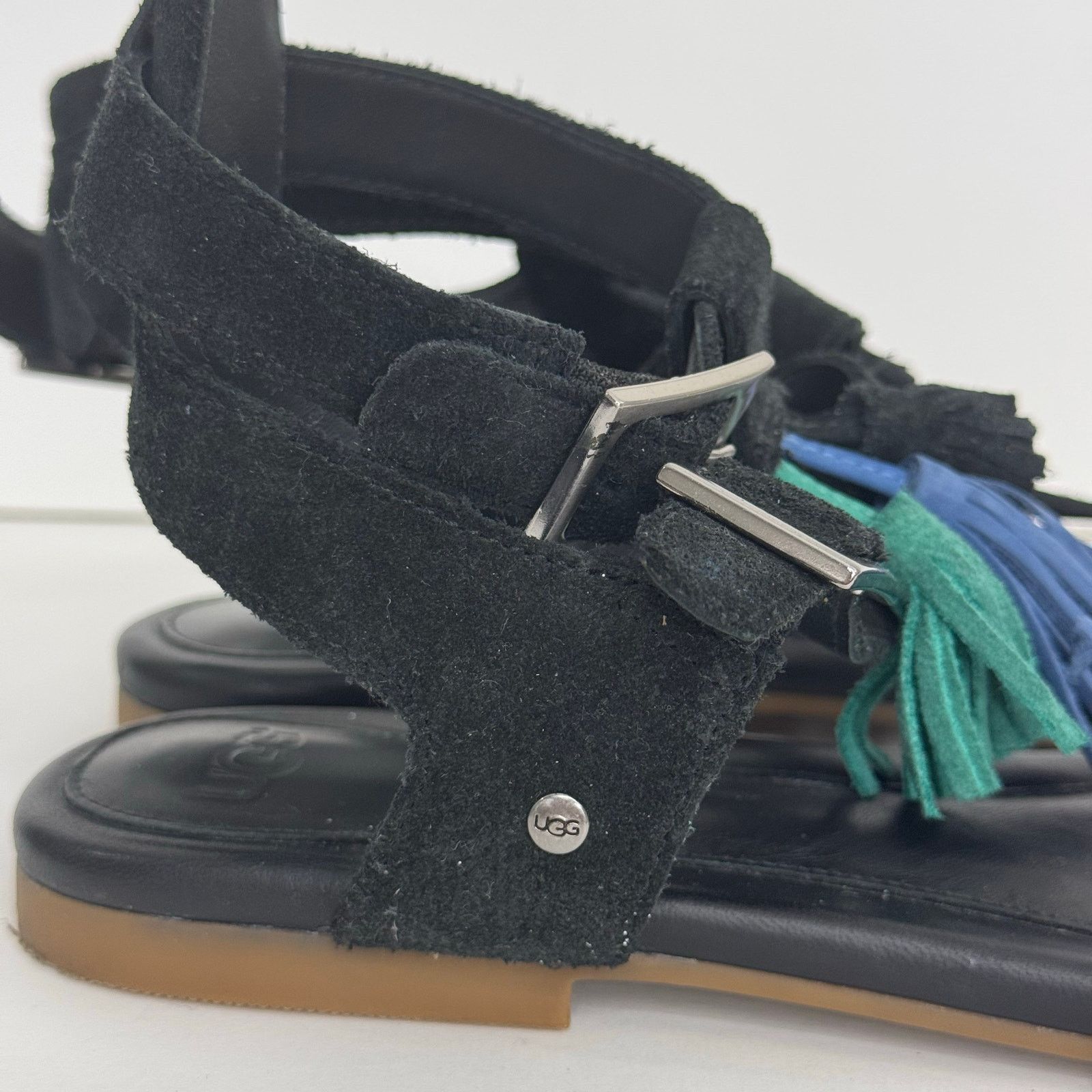 Ugg UGG Lecia Black Leather Ankle Wrap Sandal Size 9 Size US 9 / IT 39 - 5 Thumbnail