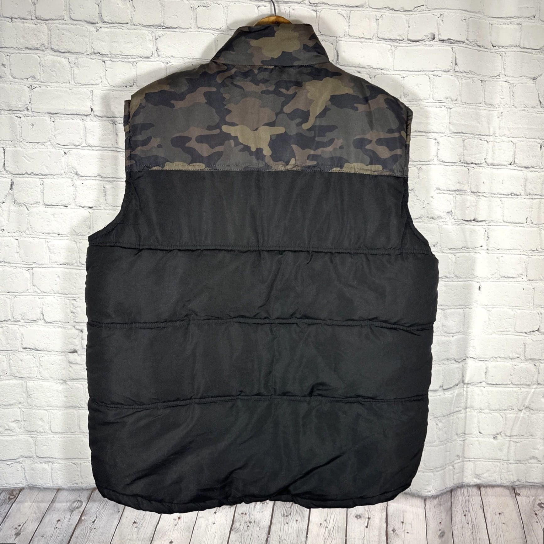 Vintage Smith’s Workwear Vest Camouflage Puffer Insulated Pockets Black XL Mens Army Outdoor Size US XL / EU 56 / 4 - 4 Thumbnail