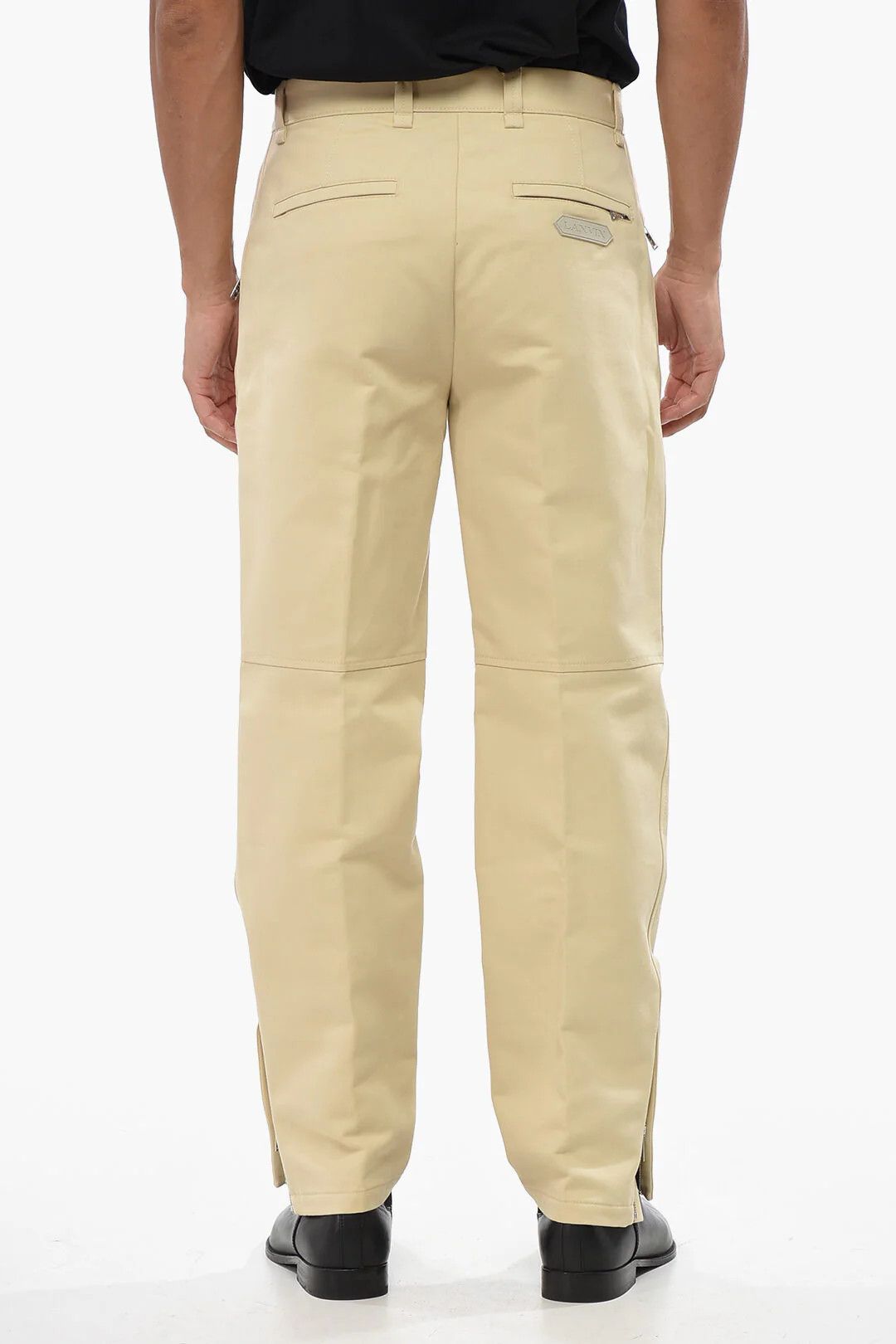 Lanvin og1mm0426 Lightweight Cotton Pant in Beige Size US 30 / EU 46 - 2 Thumbnail
