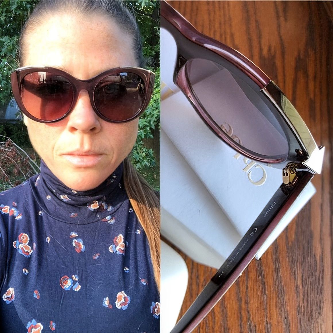 Chloe Chloe oversized Bordeaux cateye arrow sunglasses Size ONE SIZE - 1 Thumbnail