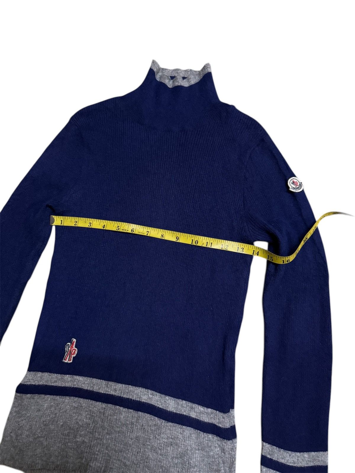 Moncler Moncler Blue Knit Turtleneck Sweater Size S / US 4 / IT 40 - 3 Thumbnail
