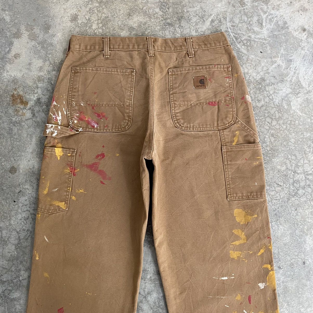Carhartt Vintage Carhartt Tan Splatter Painter Workwear Pants Size US 33 - 15 Thumbnail