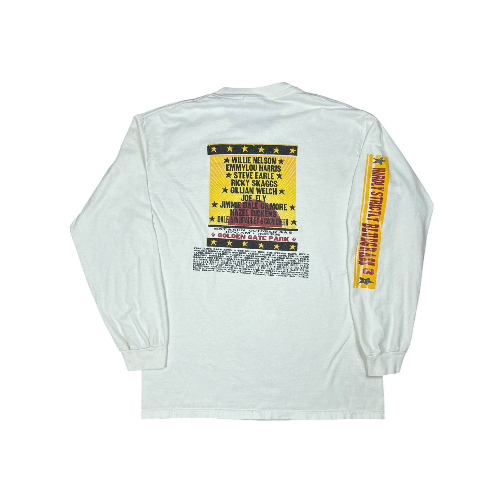 Band Tees × Hanes × Vintage 2004 Hardly Strictly Blue Grass long sleeve print band Size US M / EU 48-50 / 2 - 6 Thumbnail