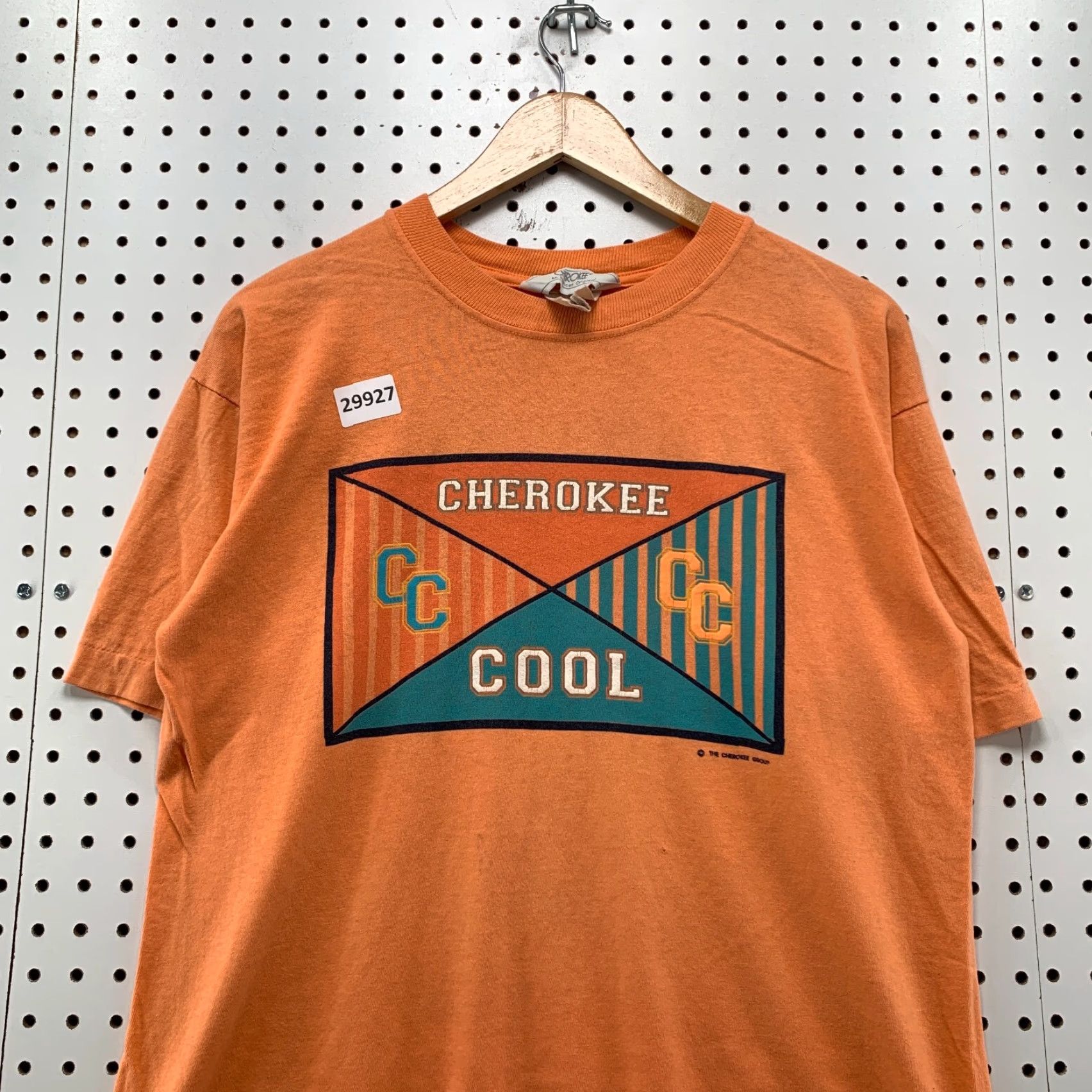 Cherokee VINTAGE Cherokee Shirt Mens M Orange 90s Made USA Cotton Crew Neck Short Sleeve T-Shirt Size US M / EU 48-50 / 2 - 5 Thumbnail