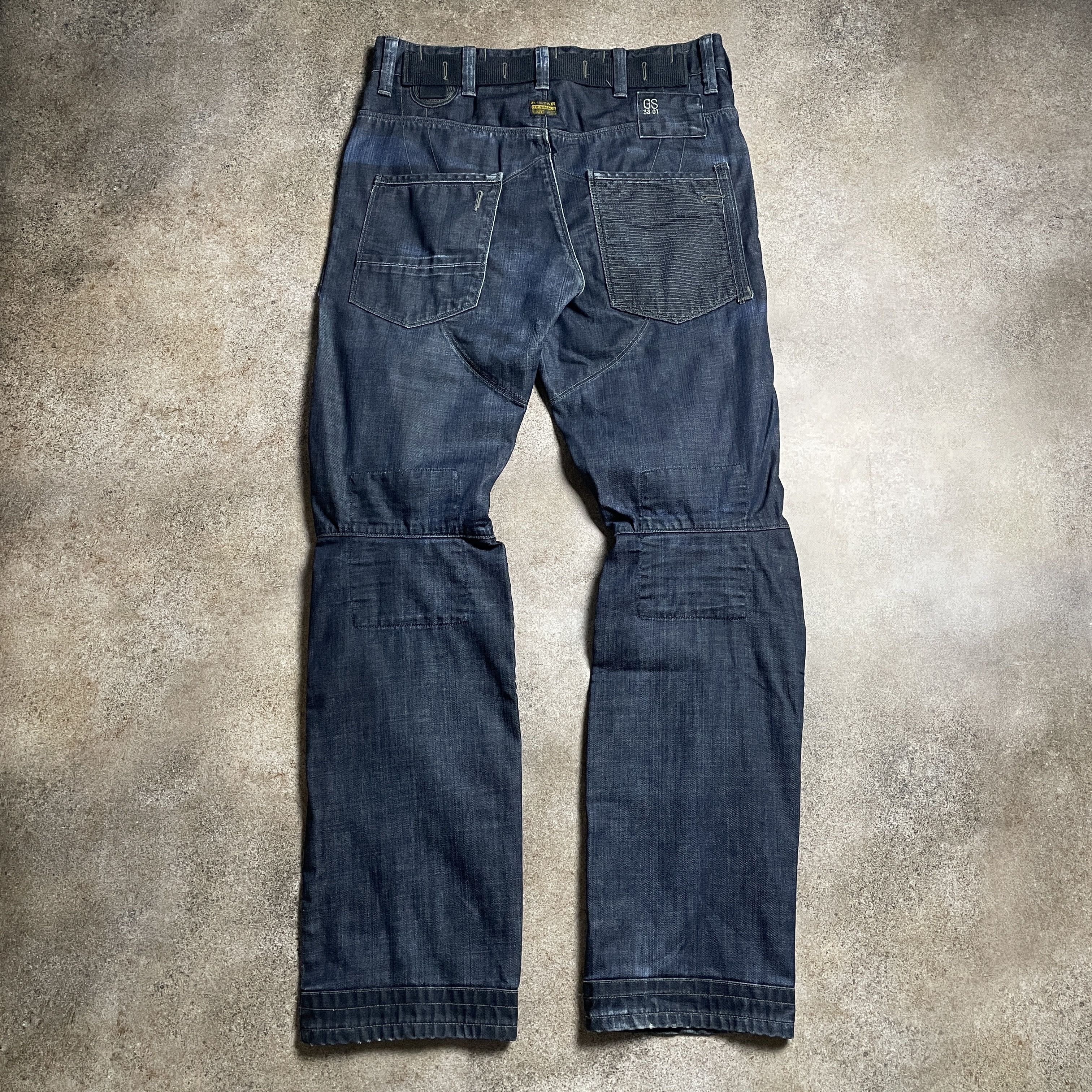 G-Star × Marc Newson ⭐ G-Star Raw Elwood 3301 Flared Denim Navy Jeans Pants Size US 34 / EU 50 - 2 Thumbnail