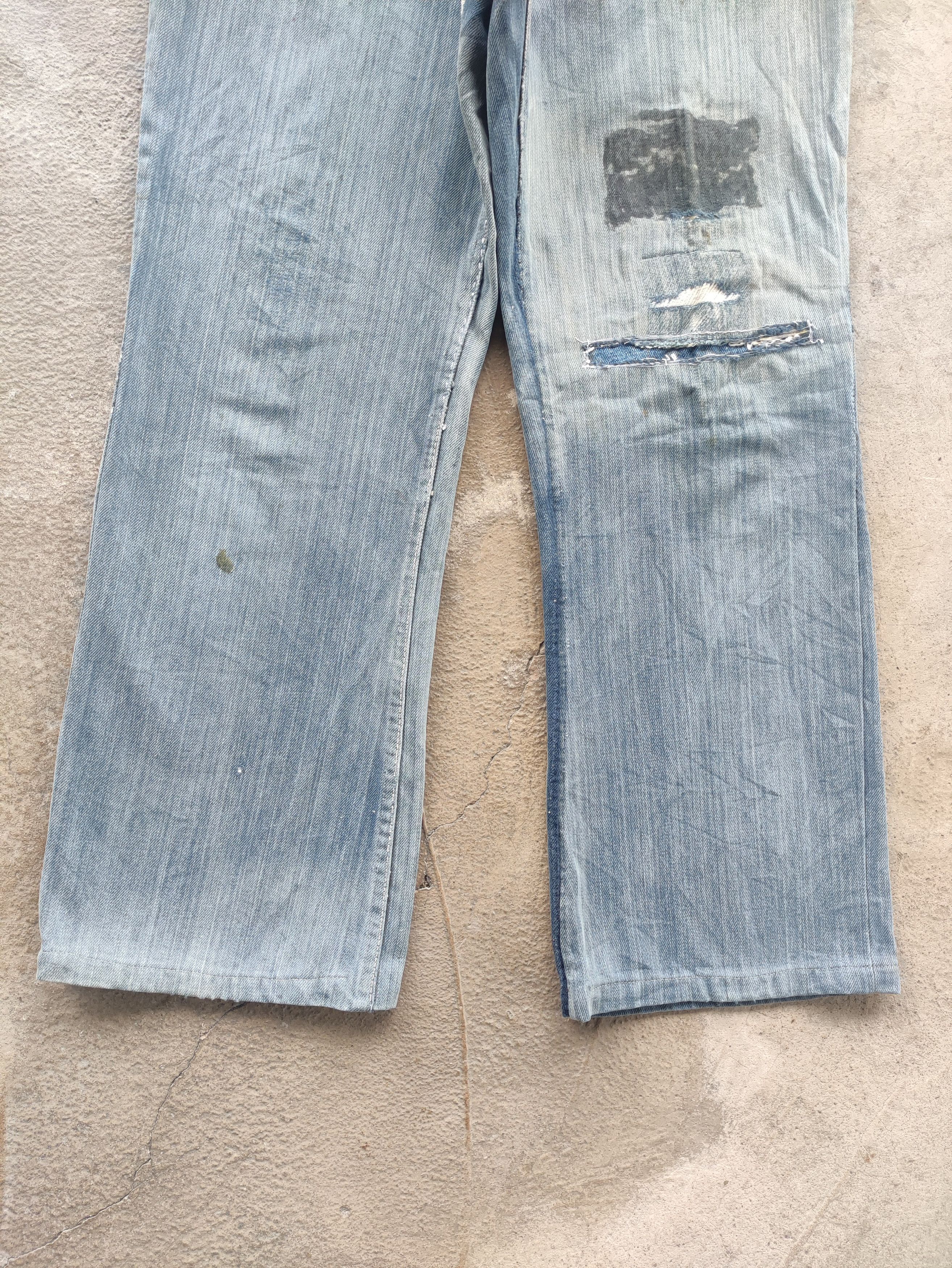 Japanese Brand Vintage Japanese Jean Distressed Faded Denim Size US 32 / EU 48 - 4 Thumbnail