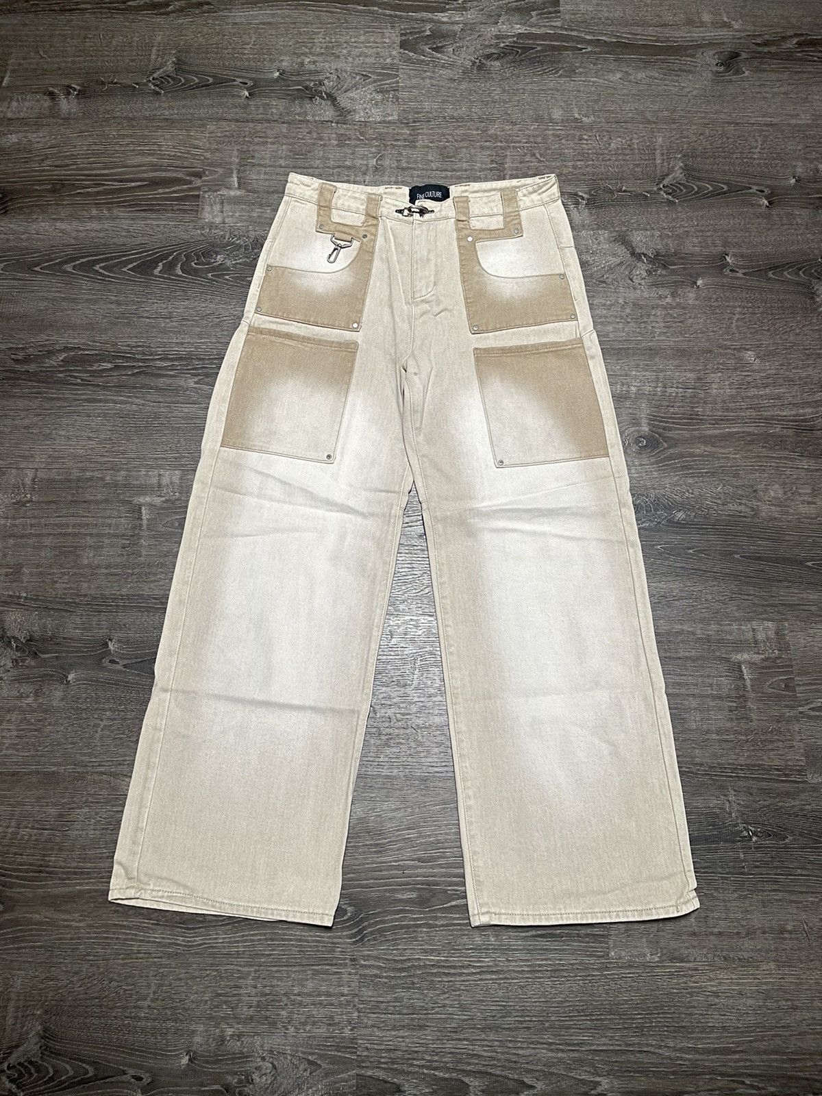 basketcase gallery Fine Culture ‘Drab Trouser’ Multi-Pocket Baggy Denim Size US 32 / EU 48 - 1 Thumbnail