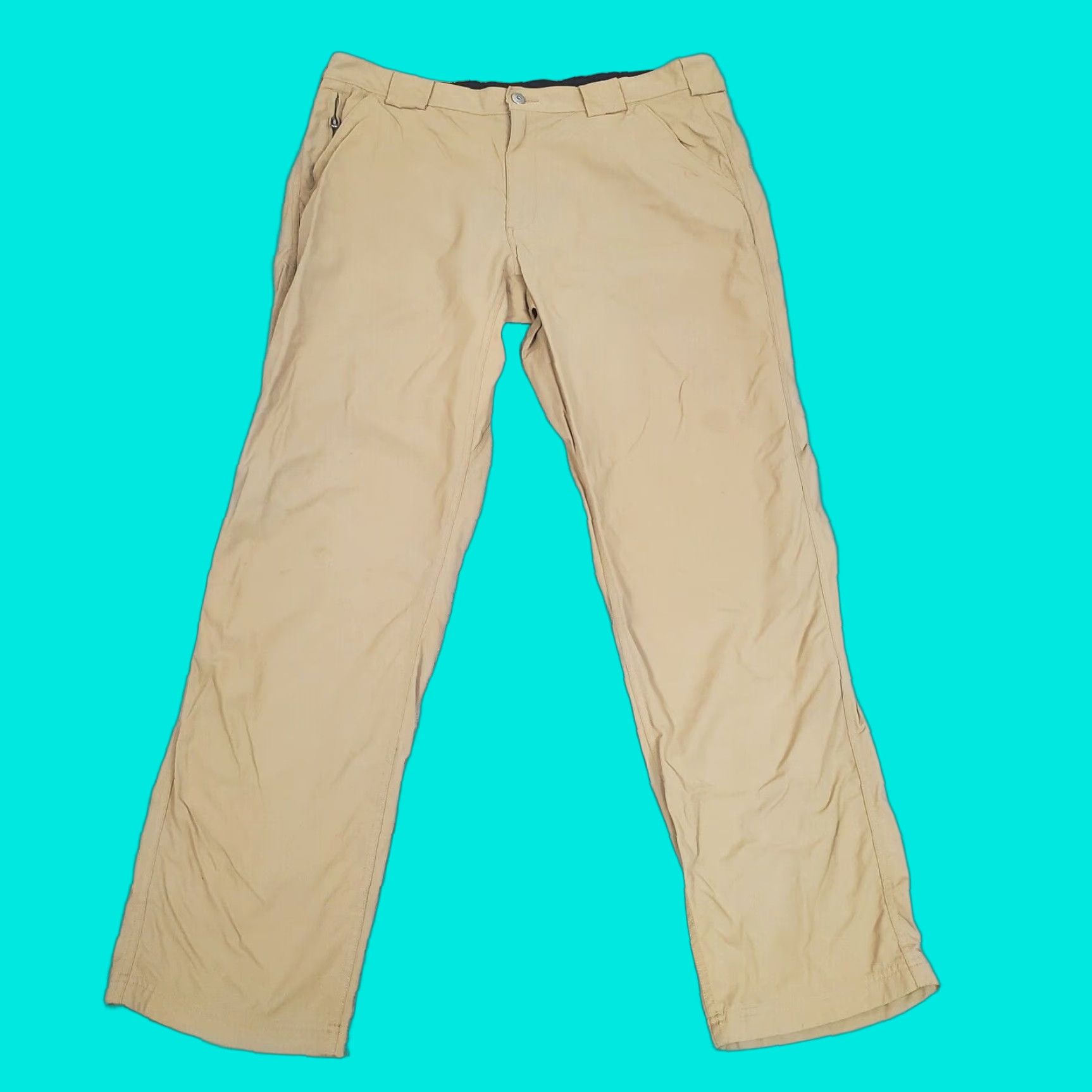 Vintage Duluth Pants Mens XL Beige Cargo Jeans Nylon 34 in Inseam Regular Straight Pockets Logo Front Flat Front Outdoor Casual Workwear Outdoors Size US 36 / EU 52 - 1 Thumbnail