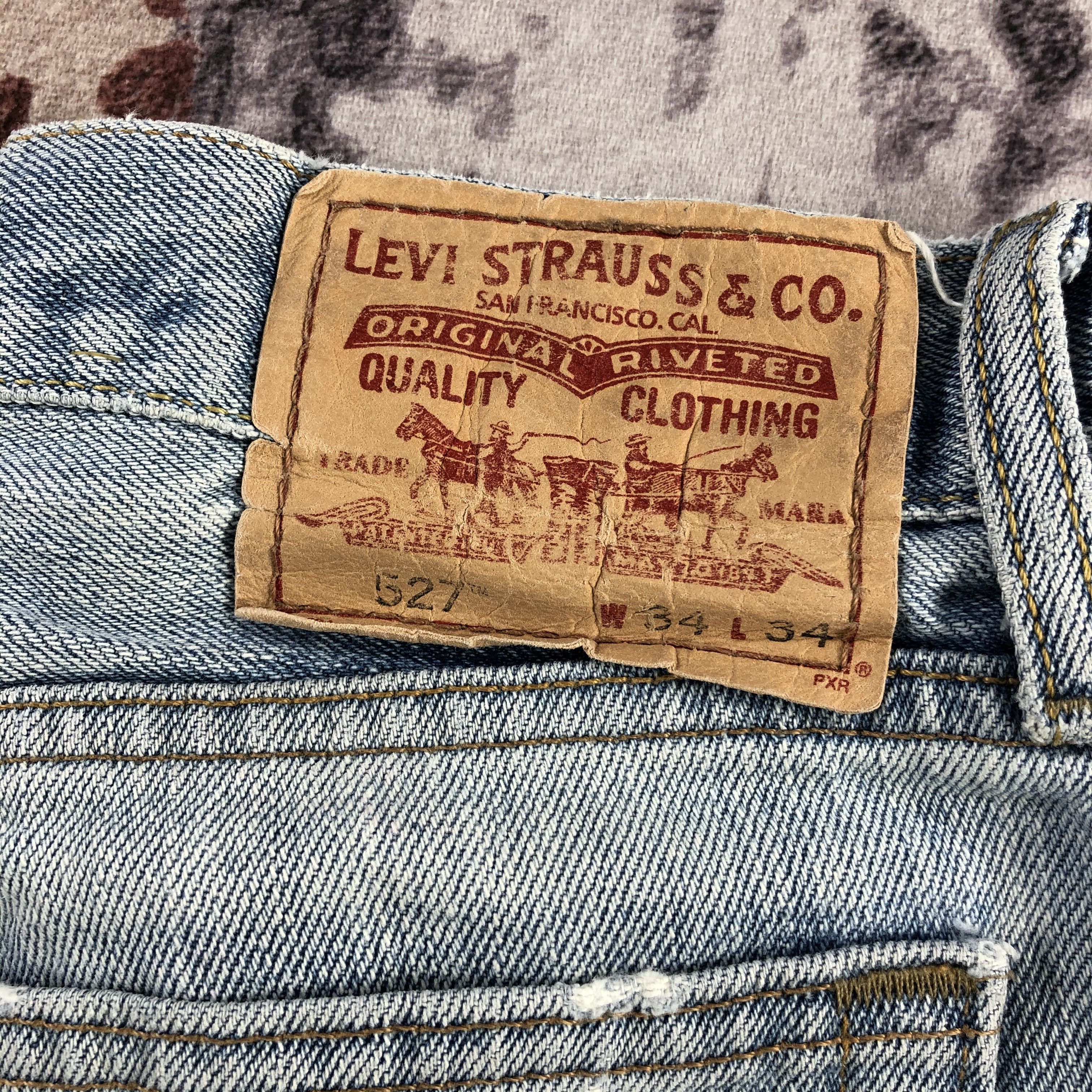 Levi's × Vintage Vintage Ripped Levis 527 Flare Jeans-JM3178 Size US 35 - 6 Thumbnail