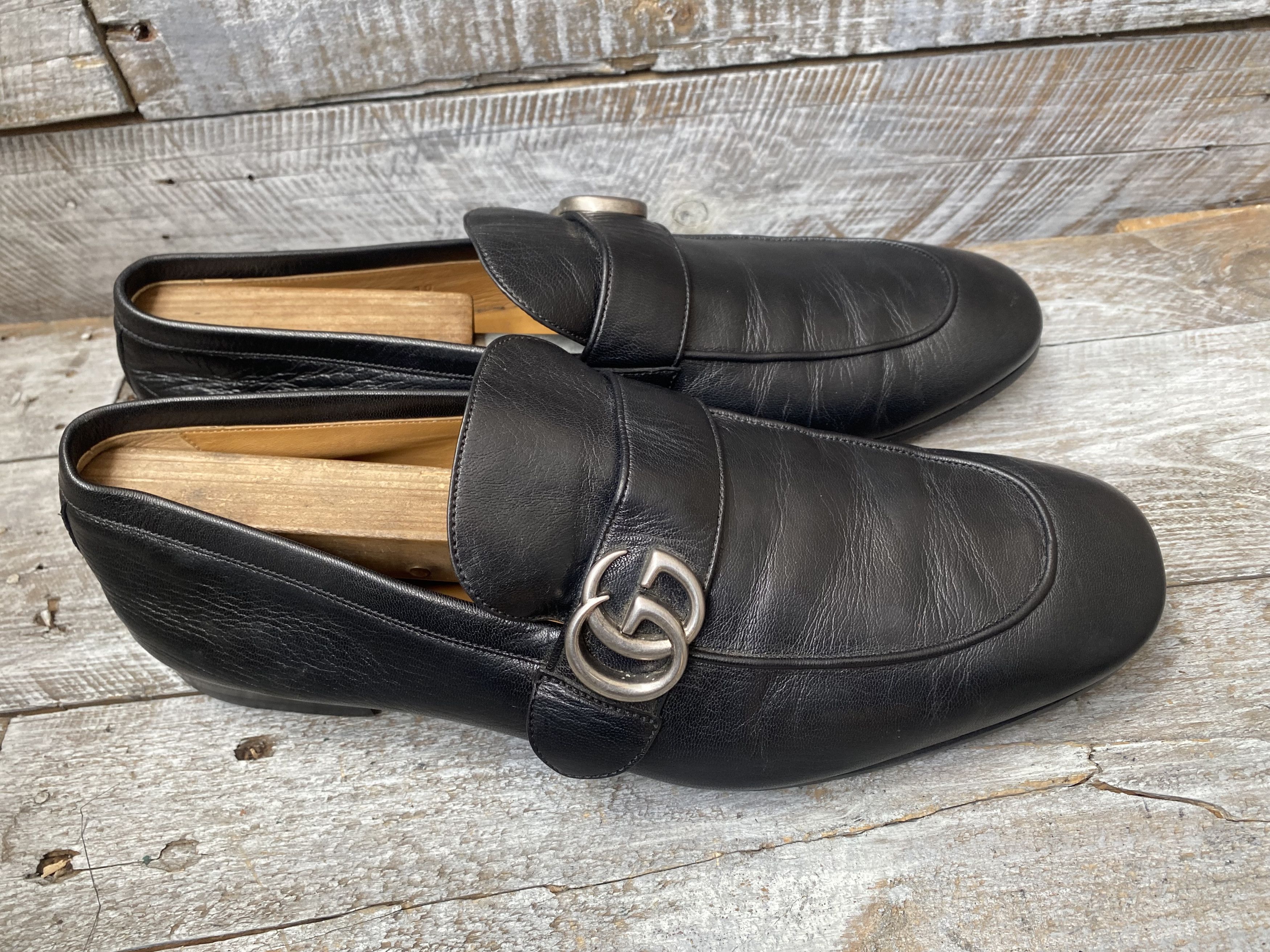 Gucci Gucci GG logo loafer horsebit black leather loafer uk 10 Size US 11 / EU 44 - 7 Thumbnail