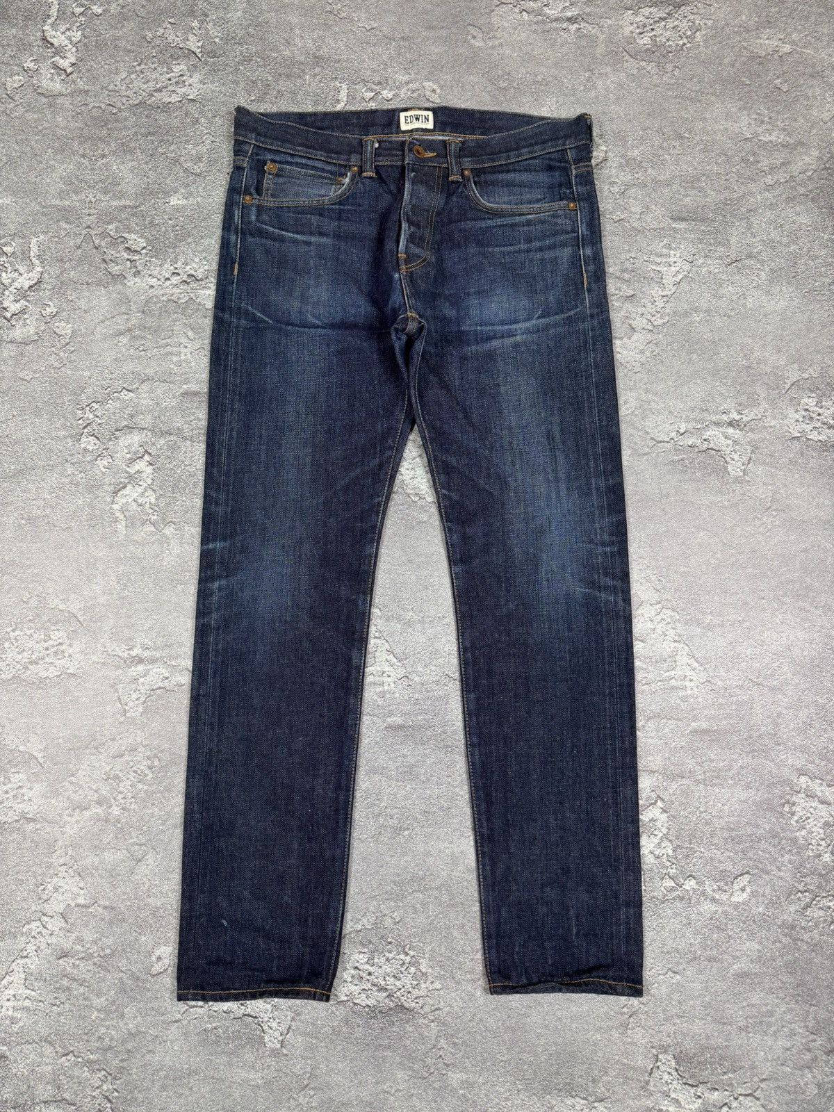 Edwin Edwin Selvedge Straight Fit 2000s Casuals Size 33 Japan Size US 33 - 1 Thumbnail
