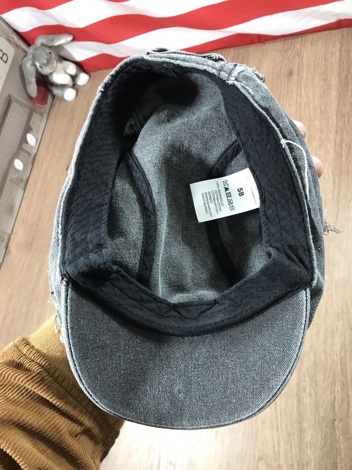 Japanese Brand × Vintage Vintage Denim Cap Biker Hat Size ONE SIZE - 9 Thumbnail