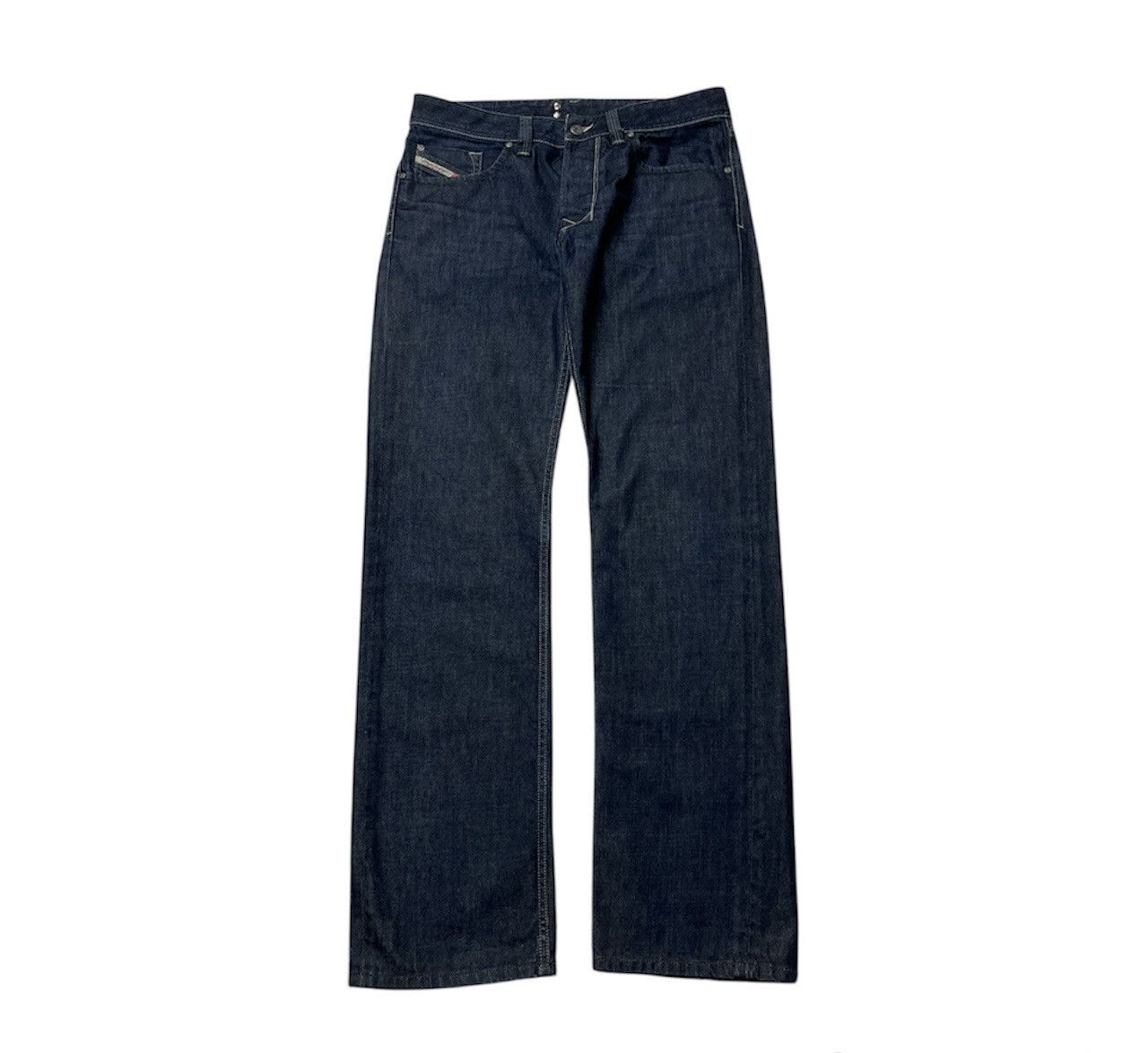 Diesel × Vintage Vintage Diesel larkee y2k waxed denim jeans pants goth navy Size US 32 / EU 48 - 1 Thumbnail