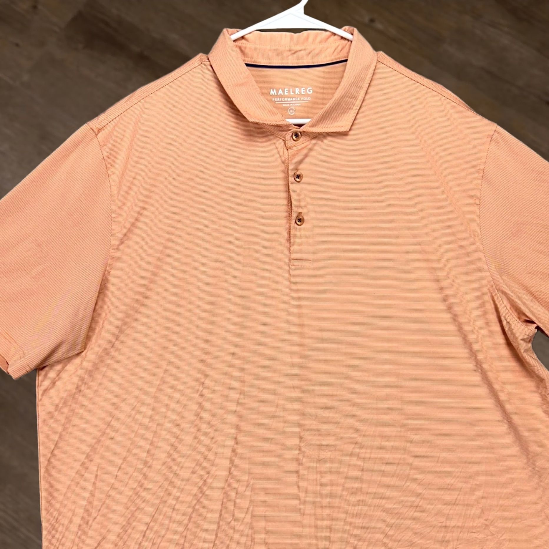 Vintage Maelreg Performance Polo Shirt 3XL Mens Orange Striped Golf Rugby Athletic Short Sleeve Collared Polo Shirt Size US XXL / EU 58 / 5 - 1 Thumbnail