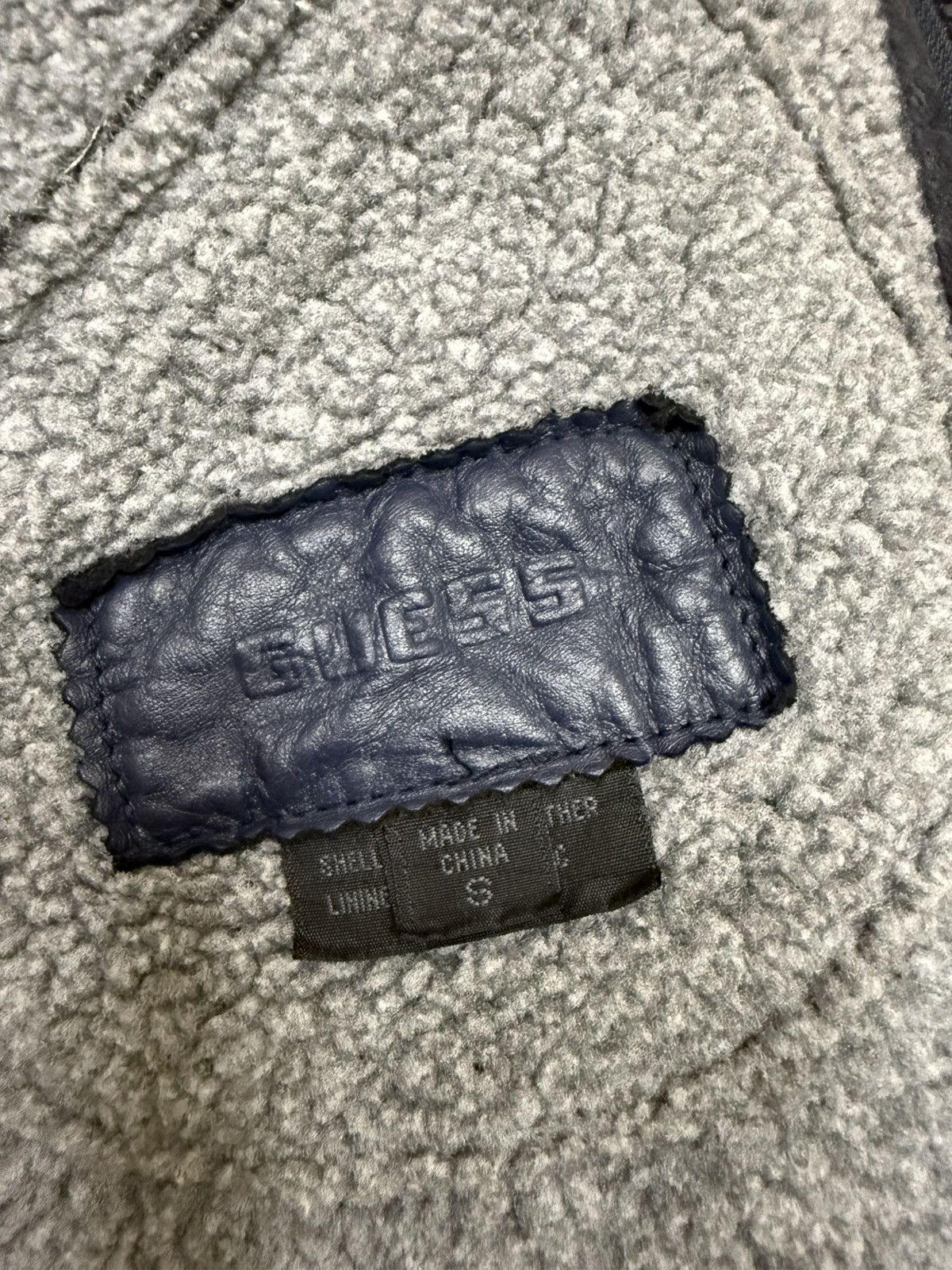 Guess Guess Suede Leather Sherpa Lined Jacket Hoodie Size XXS / US 00 / IT 34 - 8 Thumbnail