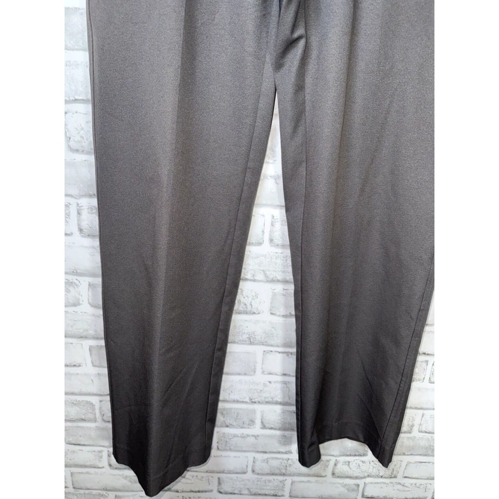 Footjoy FootJoy Pants Golf Athletic Fit Gray 32 x 32 Mens Regular 5-Pocket Flat Front Button Closure Logo | Solid, Stretch, Polyester Spandex | Vintage: No Size US 32 / EU 48 - 4 Thumbnail
