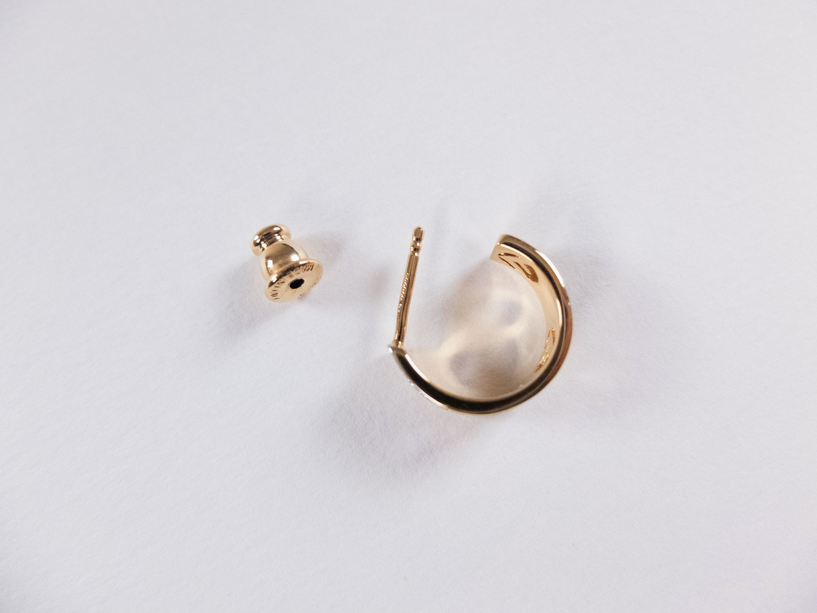 Fendi FENDI F logo metal gold tone earrings with crystals Size ONE SIZE - 7 Thumbnail