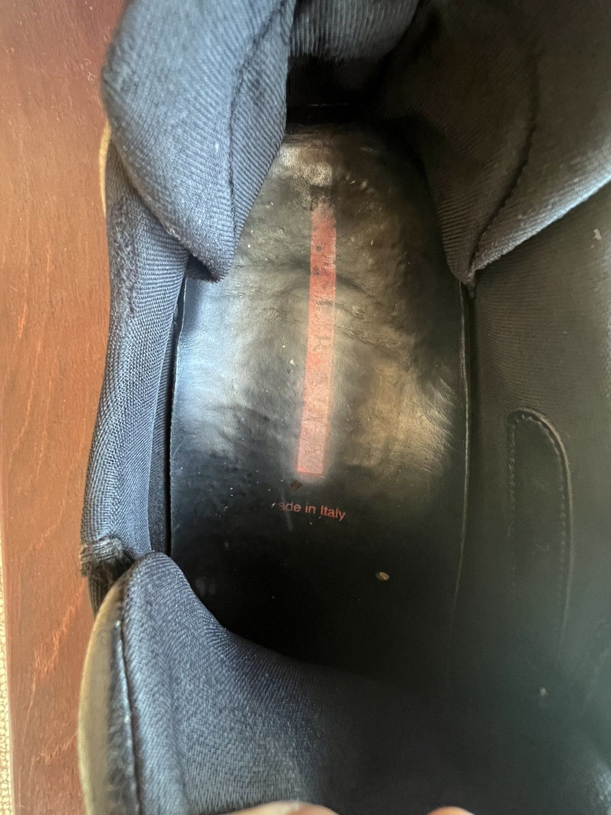 Prada Vintage Prada Sport Linea Rossa Black Leather Sneakers Size US 9 / EU 42 - 10 Thumbnail