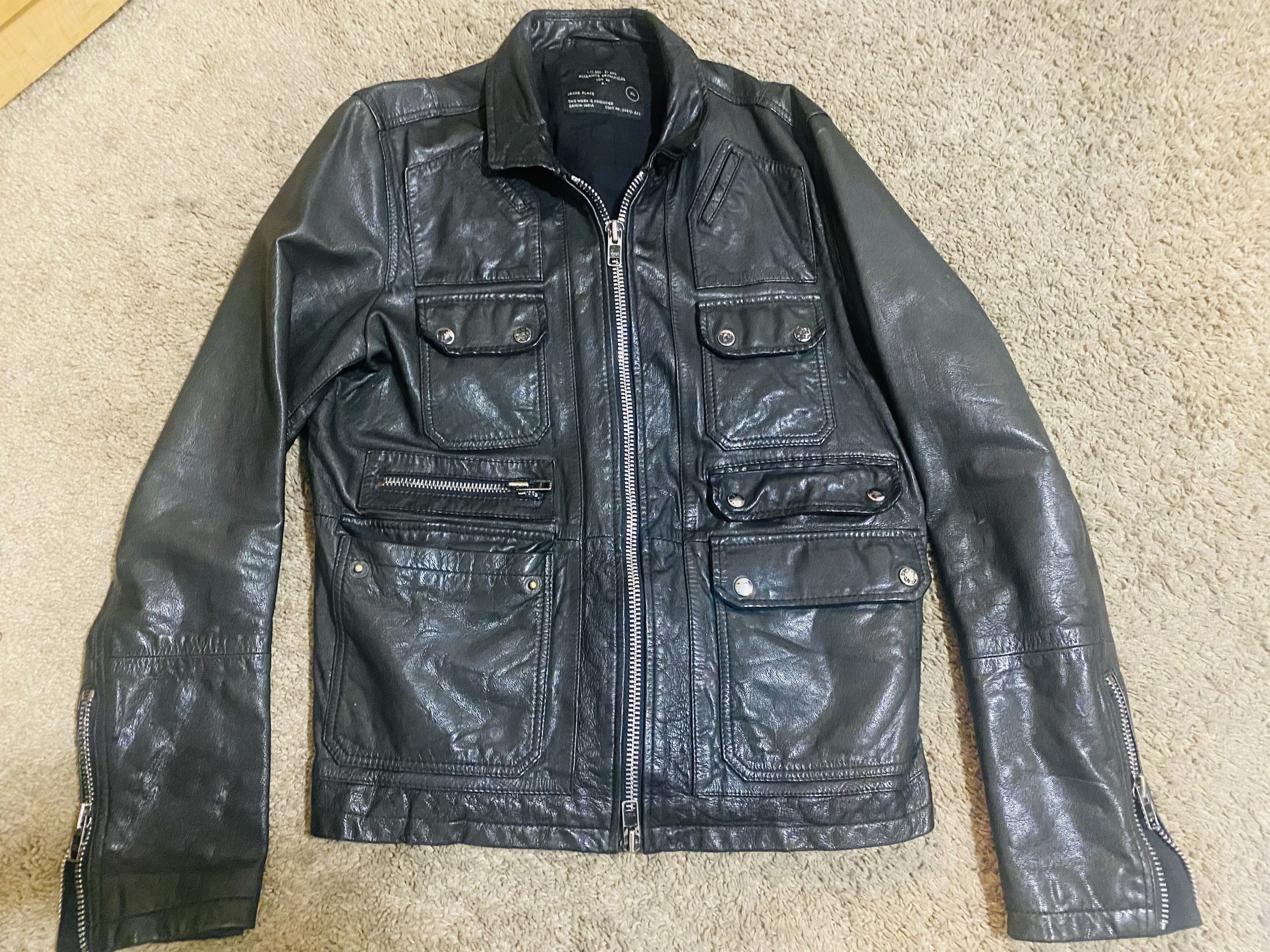 Allsaints All Saints Habanero BLK Leather Jacket ALLSAINTS Size US L / EU 52-54 / 3 - 2 Thumbnail