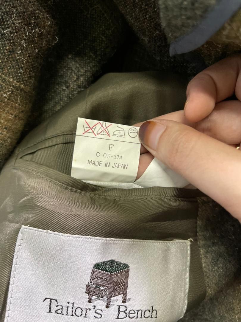 Japanese Brand Tailor's Bench Made in Japan Plaid Wool Double Breasted Coat Size US M / EU 48-50 / 2 - 5 Thumbnail