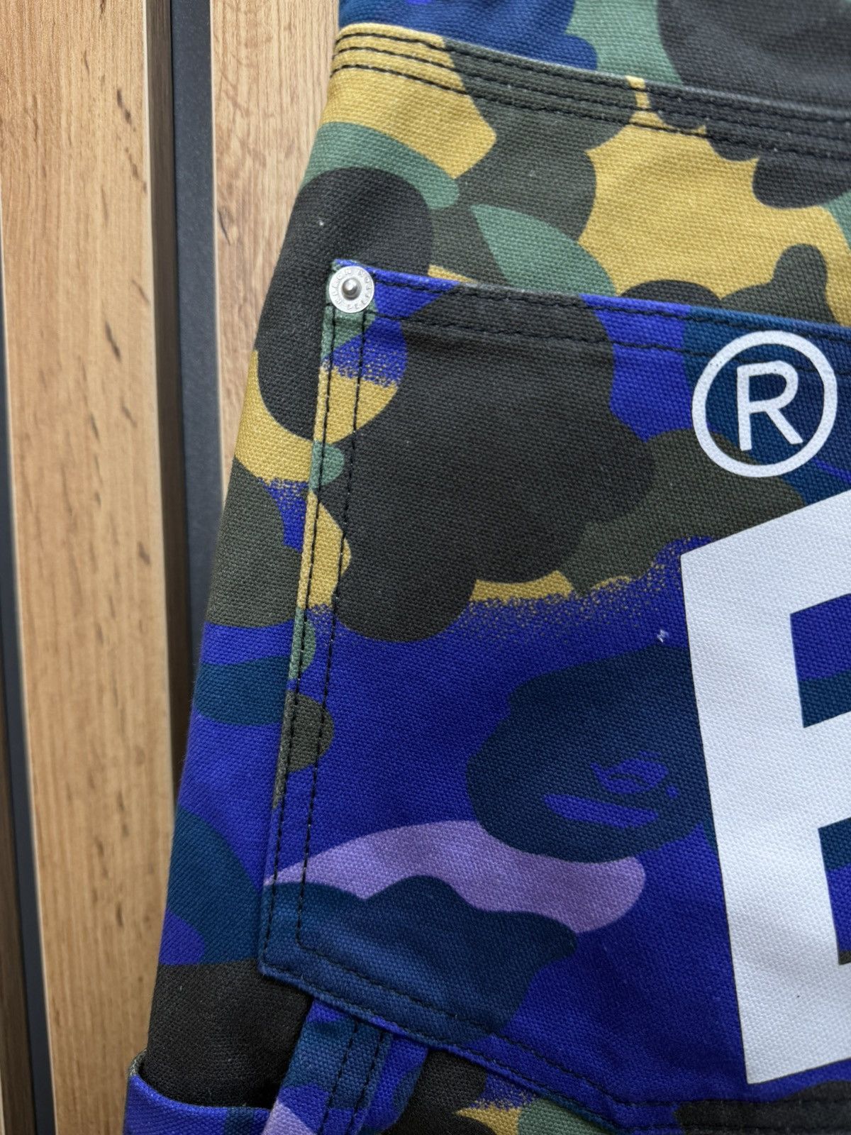 Bape Bape x Heron Preston Double Knee Camo Duck Painter Pants XS Size US 30 / EU 46 - 13 Thumbnail