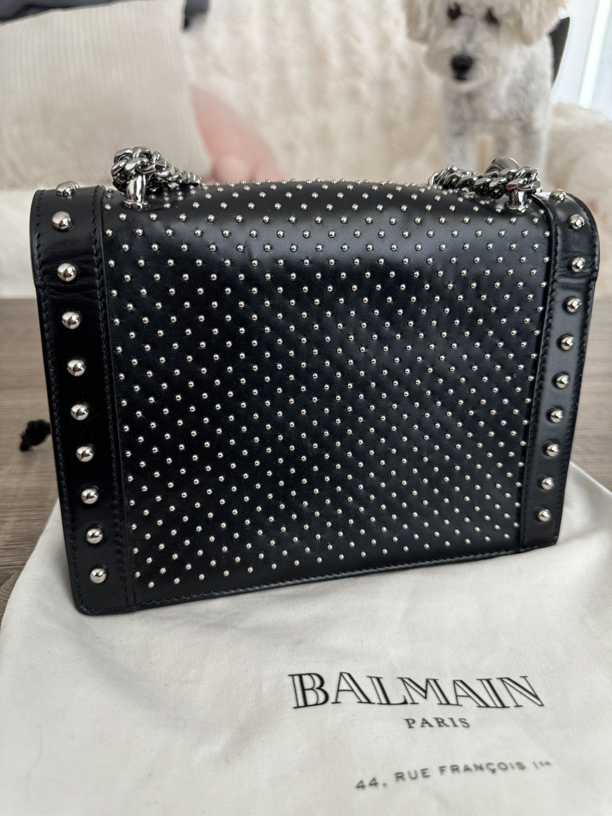 Balmain Balmain Baby Box Studded Shoulder Bag Size ONE SIZE - 4 Thumbnail