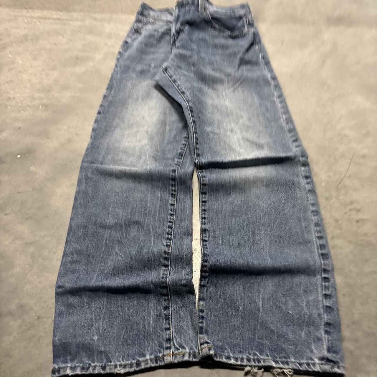 Japanese Brand × Vintage Crazy Vintage Y2K/2000s Grunge Faded Medium Wash Denim Jeans! Size US 34 / EU 50 - 3 Thumbnail