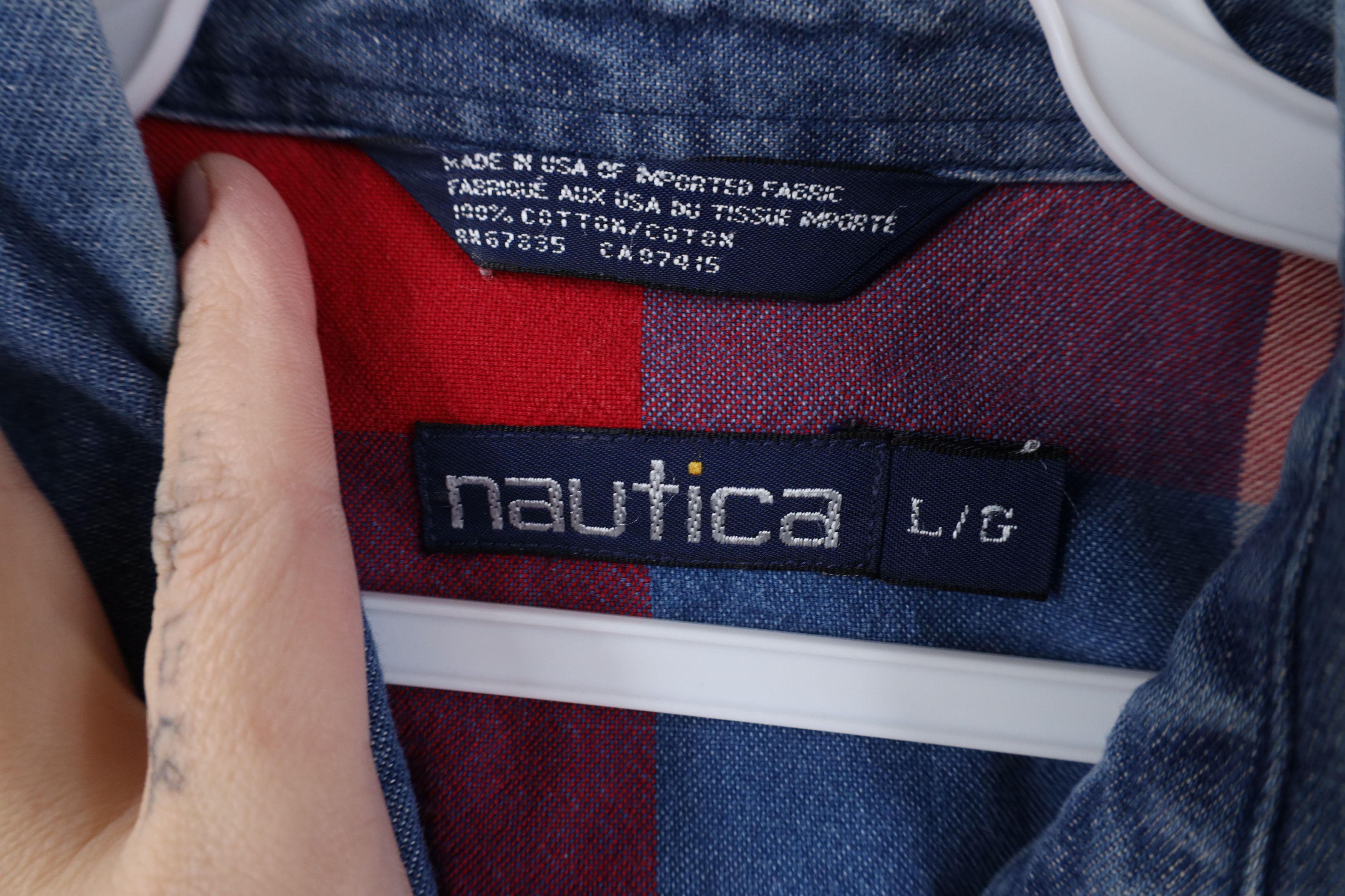 Nautica Vintage 90s Nautica Collar Button Down Shirt Plaid Cotton Size US L / EU 52-54 / 3 - 10 Thumbnail