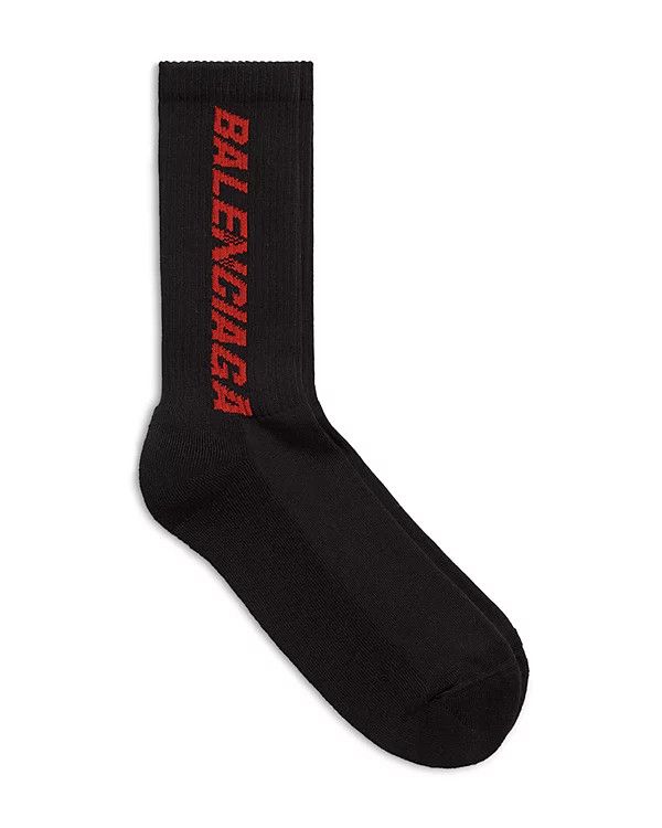 Balenciaga o1mt1gz0225 Size: S / Racer Socks in Black Size ONE SIZE - 1 Thumbnail