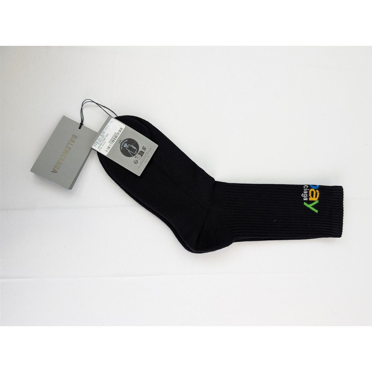 Balenciaga o1rshd1 Q:2 / Size: L / Cotton Ebay Socks Black/Multicolor Size ONE SIZE - 4 Thumbnail