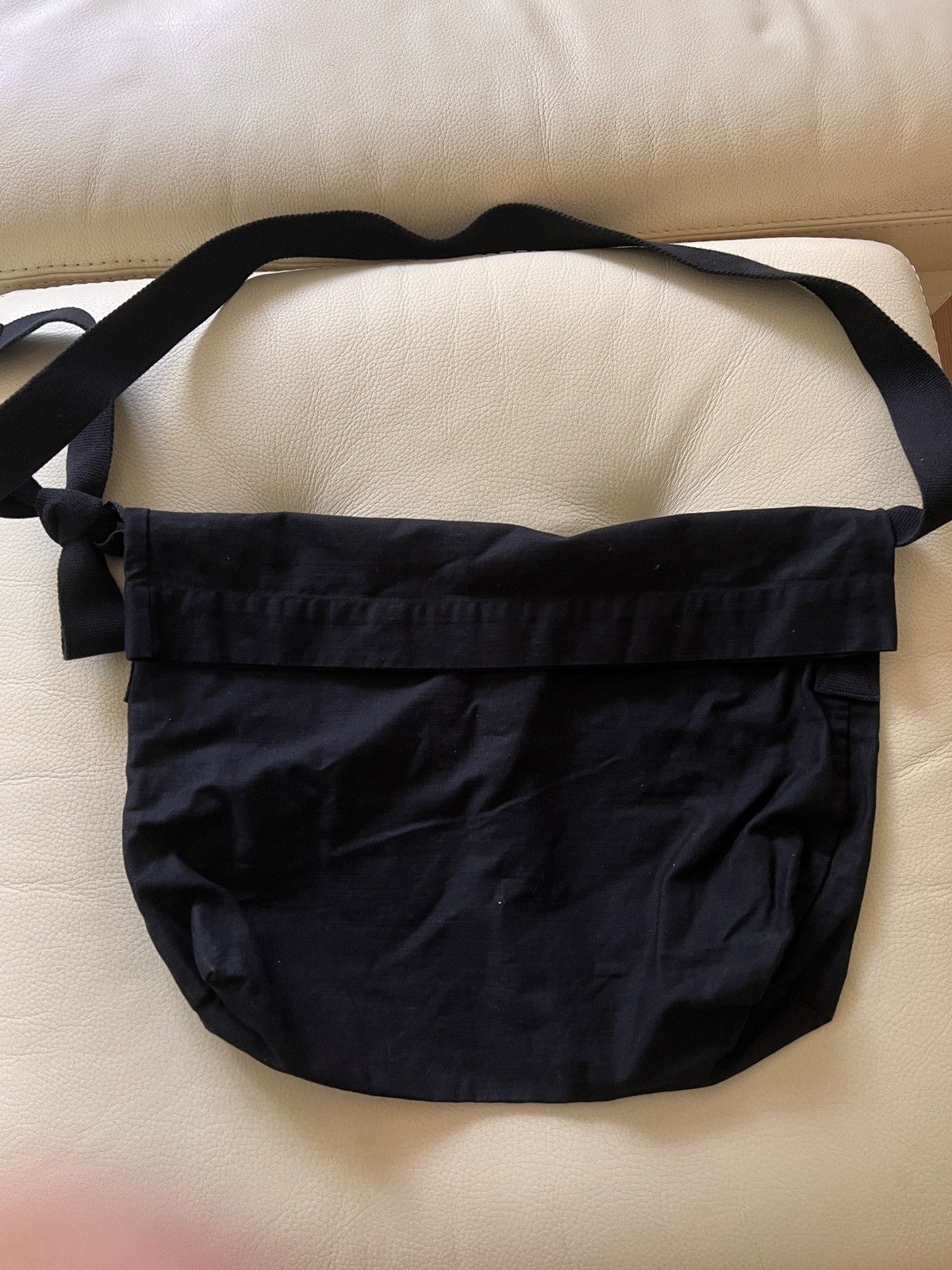 Ziggy Chen Black Cotton logo shoulder tote with brown logo Size ONE SIZE - 6 Thumbnail