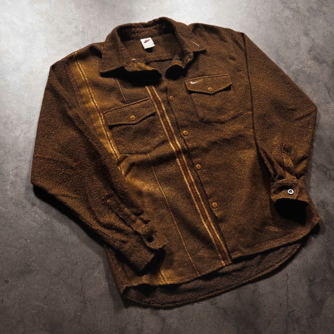 Nike Nike 90s Vintage Flannel Shirt Overshirt Fleece Very Rare Size US XL / EU 56 / 4 - 4 Thumbnail
